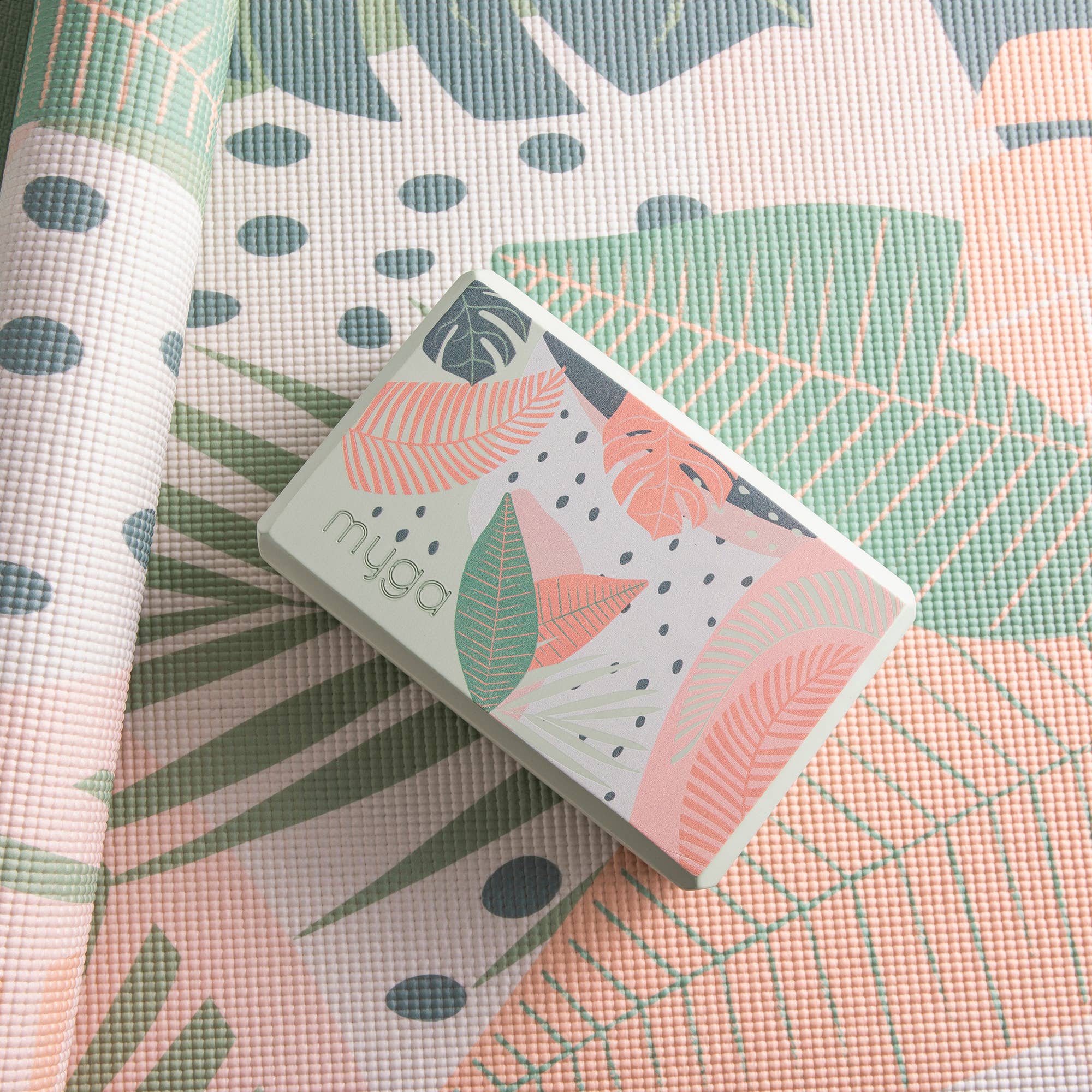Jogos (balansavimo) blokelis | Stylish Yoga Block Palms Myga - Lanksti.lt