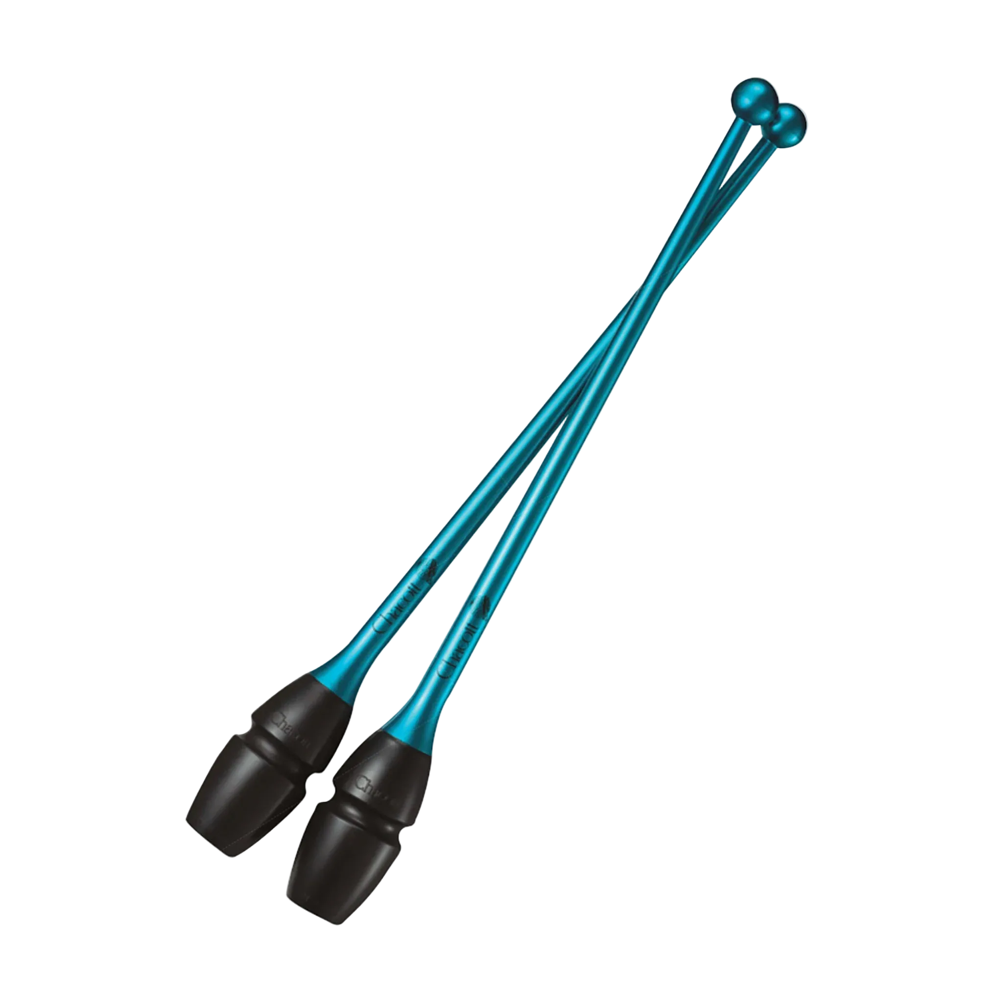 Chacott clubs Hi-Grip Rubber Clubs 41 cm and 45,5 cm, 301505-0005-48, 123 Turquoise Blue, for rhythmic gymnastics - lanksti.lt