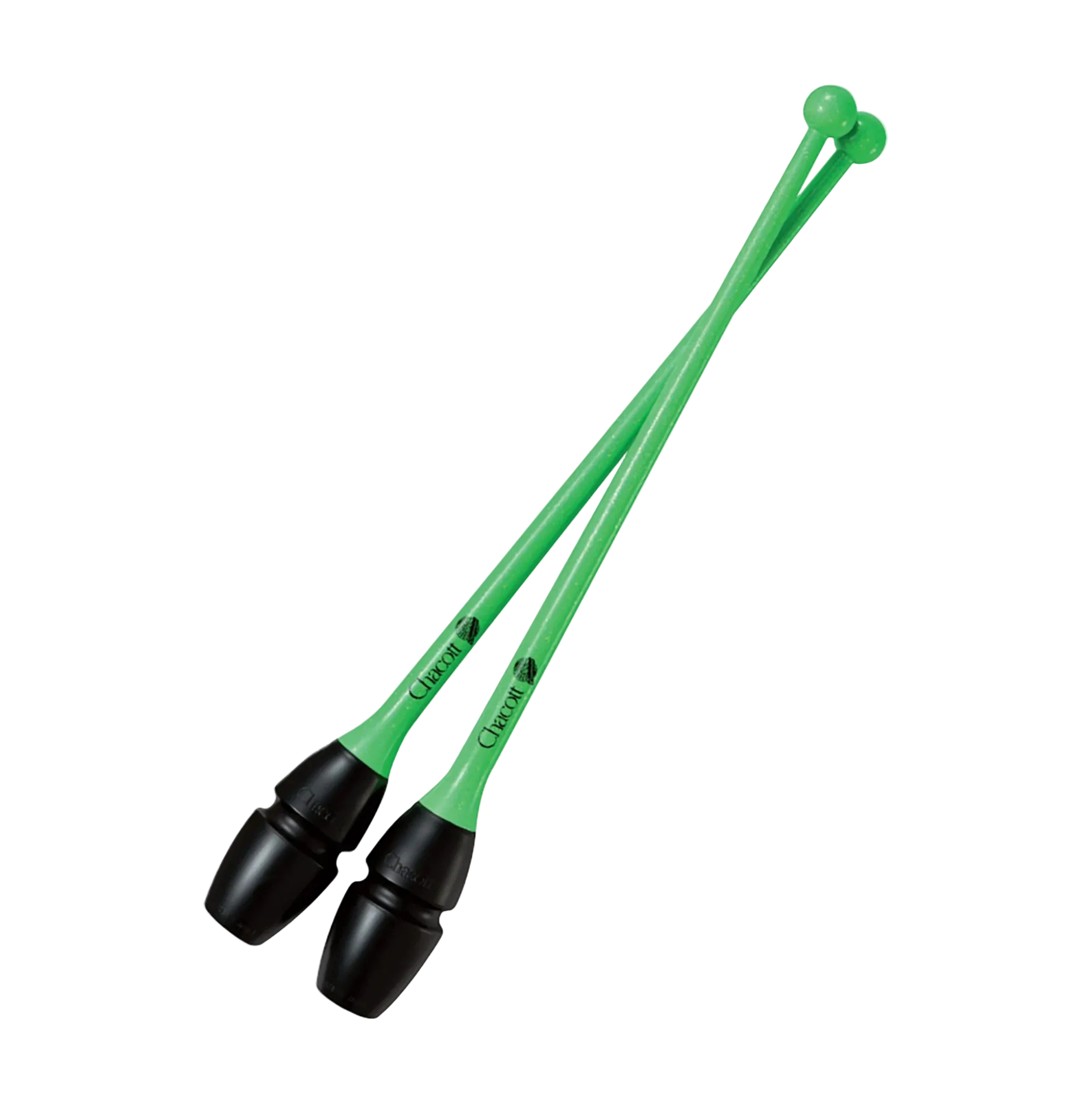 Chacott clubs Hi-Grip Rubber Clubs 41 cm and 45,5 cm, 301505-0005-48, 133 Leaf Green, for rhythmic gymnastics - lanksti.lt