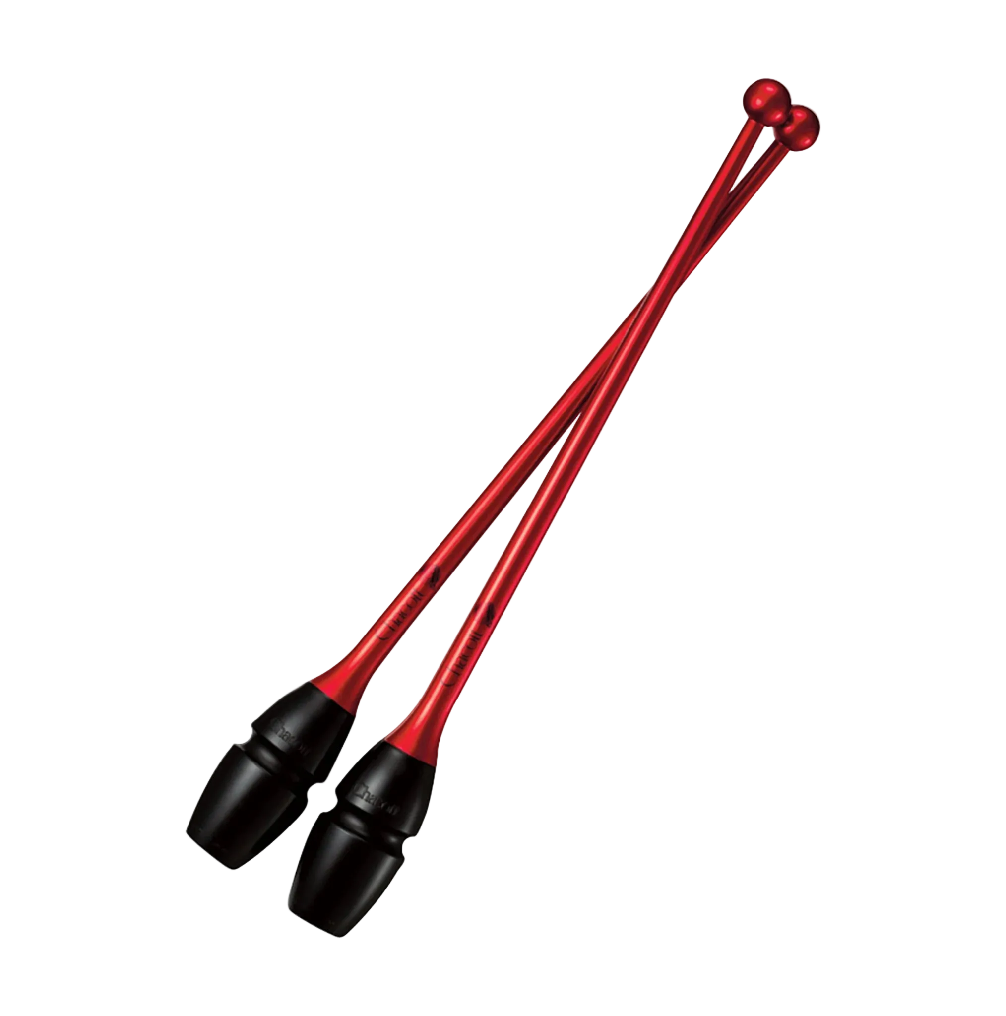 Chacott clubs Hi-Grip Rubber Clubs 41 cm and 45,5 cm, 301505-0005-48, 158 Garnet, for rhythmic gymnastics - lanksti.lt