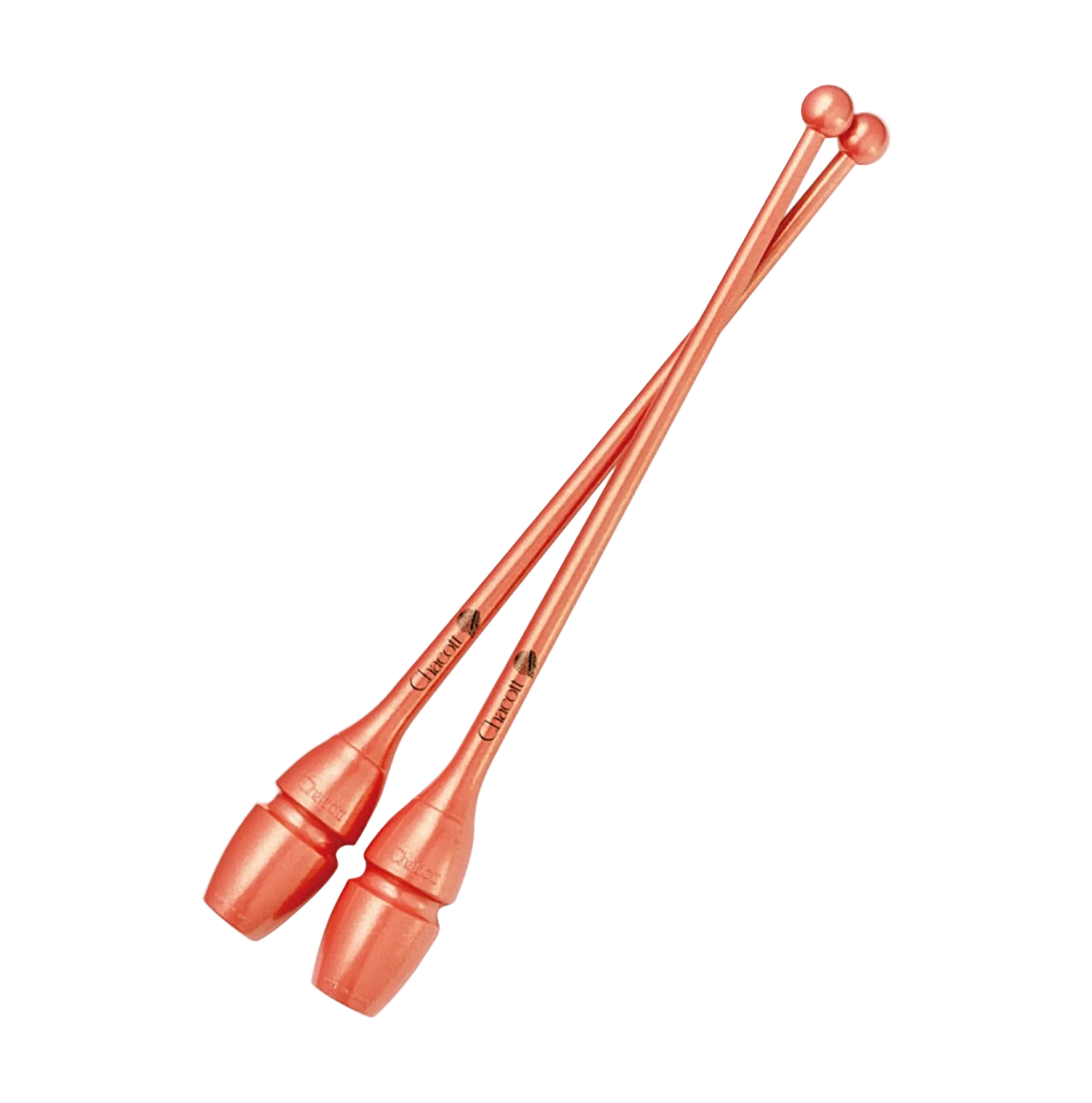 Chacott clubs Hi-Grip Rubber Clubs II 41 cm and 45,5 cm, 301505-0007-48, 081 Carrot, for rhythmic gymnastics - lanksti.ltt