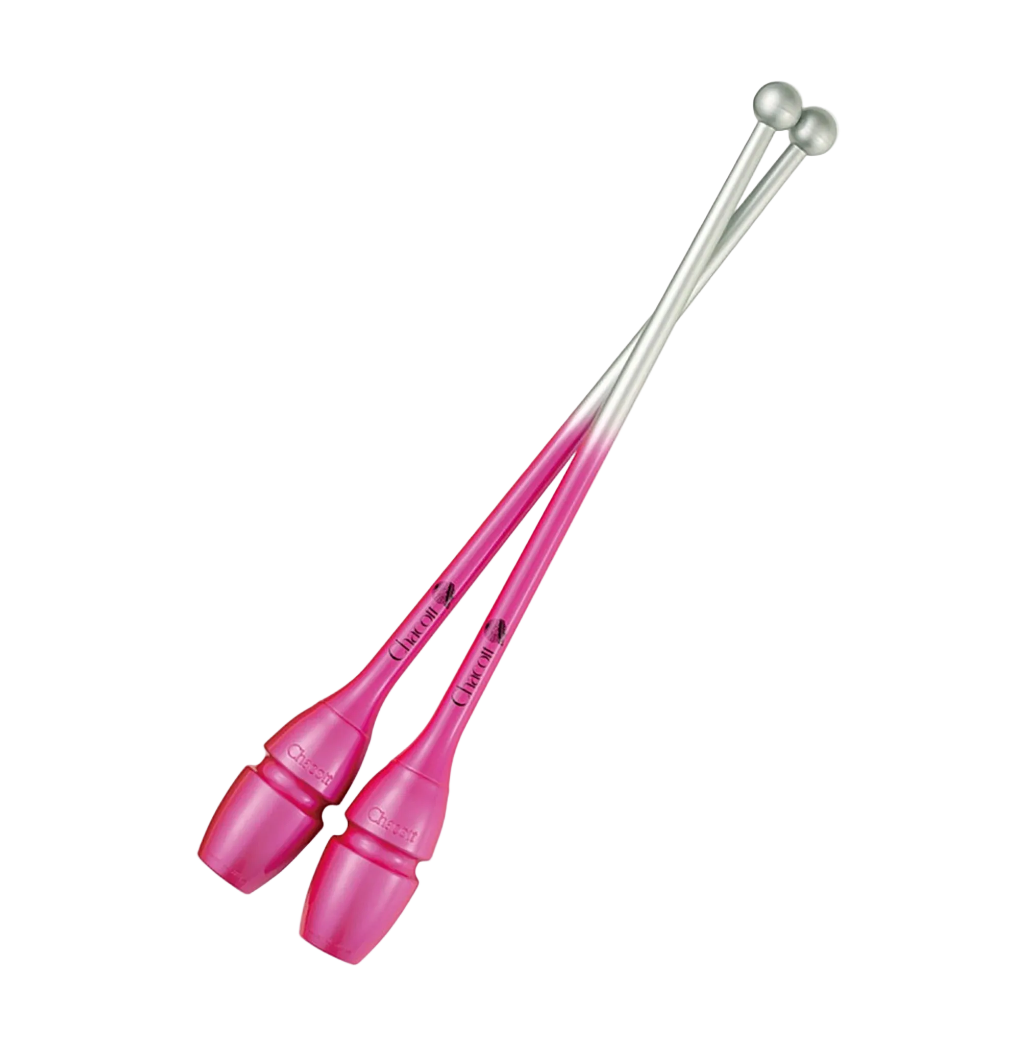 Chacott clubs Hi-Grip Rubber Clubs II 41 cm and 45,5 cm, 301505-0007-48, 743 Pink, for rhythmic gymnastics - lanksti.lt