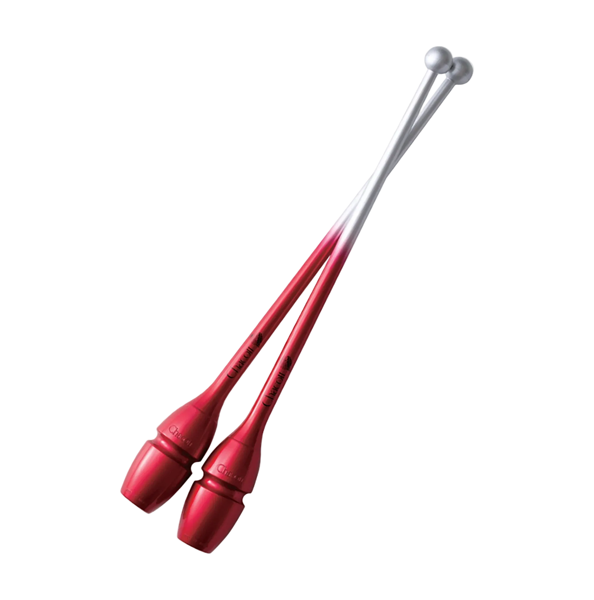 Chacott clubs Hi-Grip Rubber Clubs II 41 cm and 45,5 cm, 301505-0007-48, 752 Red, for rhythmic gymnastics - lanksti.lt