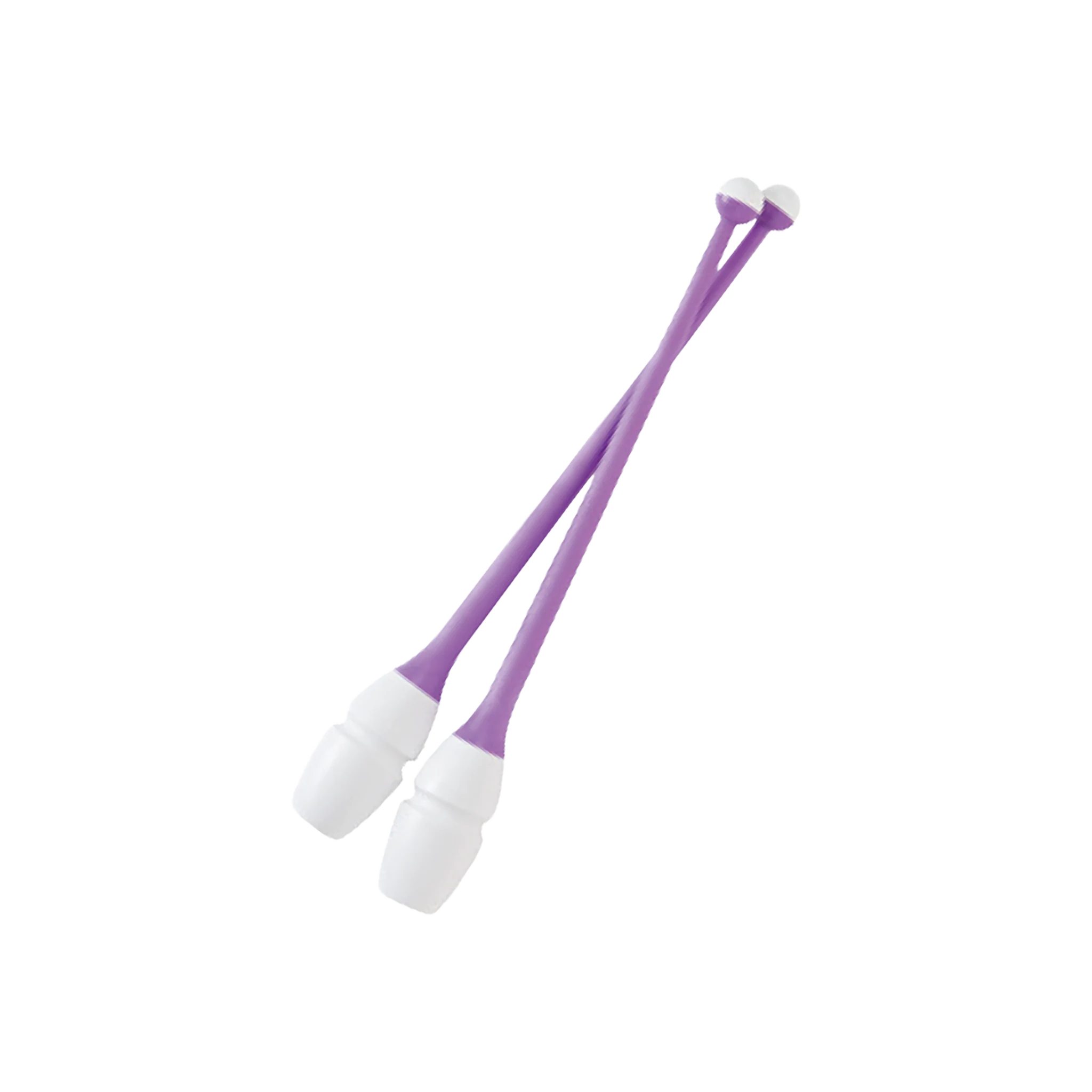 Rhythmic gymnastics clubs Chacott Junior Rubber Clubs 36.5 cm, White and Purple, 077, 301505-0004-48