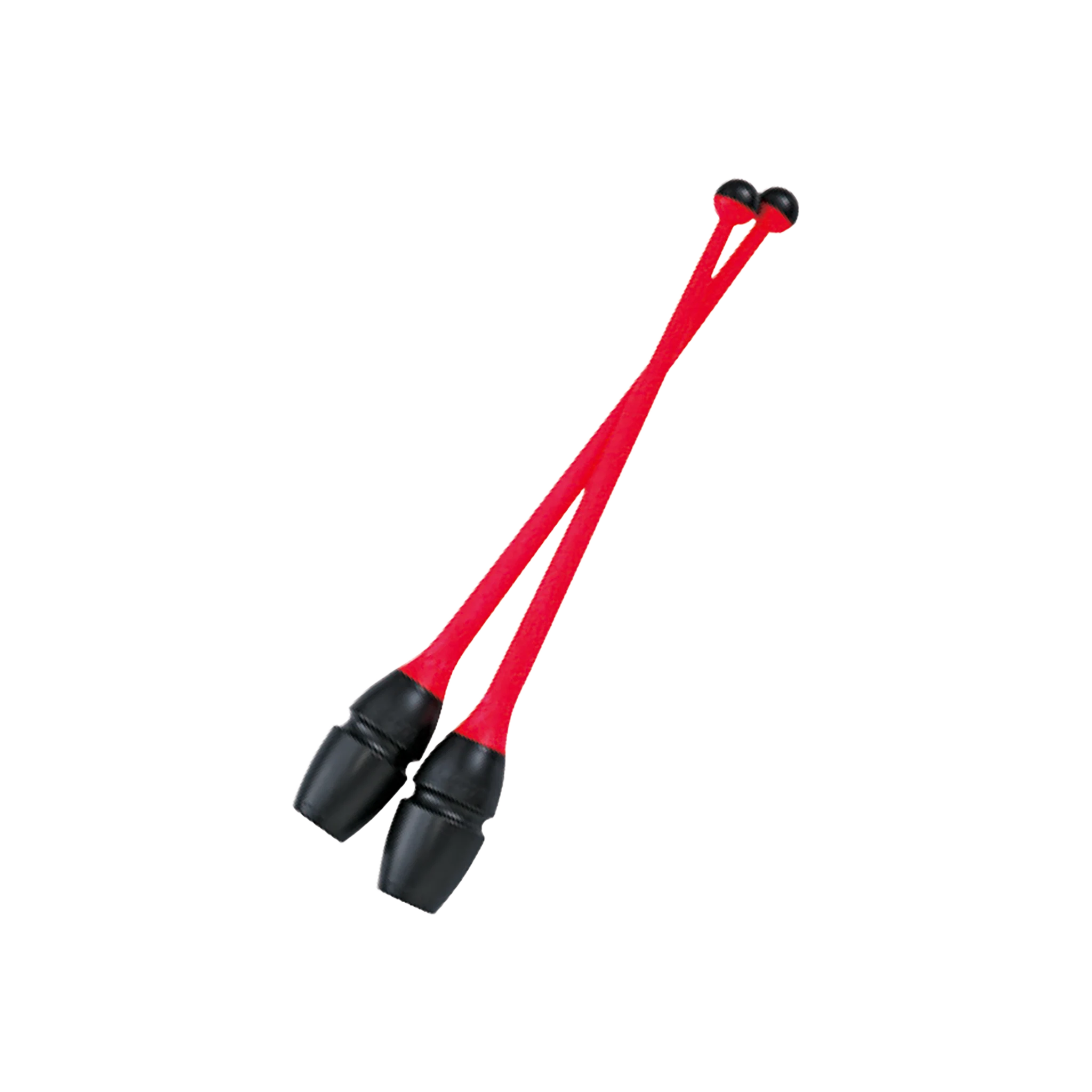 Rhythmic gymnastics clubs Chacott Junior Rubber Clubs 36.5 cm, Black and Coral, 150, 301505-0004-48