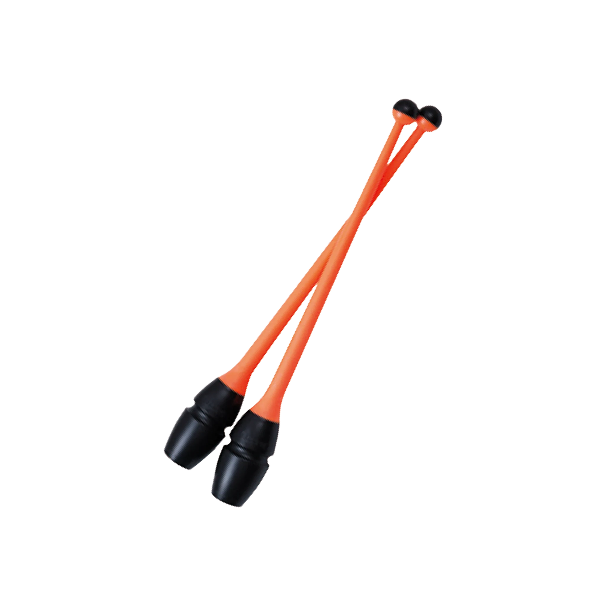 Rhythmic gymnastics clubs Chacott Junior Rubber Clubs 36.5 cm, Black and Orange, 183, 301505-0004-48