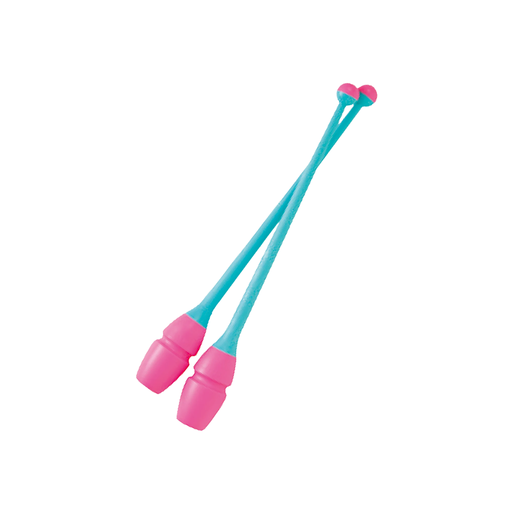 Rhythmic gymnastics clubs Chacott Junior Rubber Clubs 36.5 cm, Pink and Sea Green, 234, 301505-0004-48