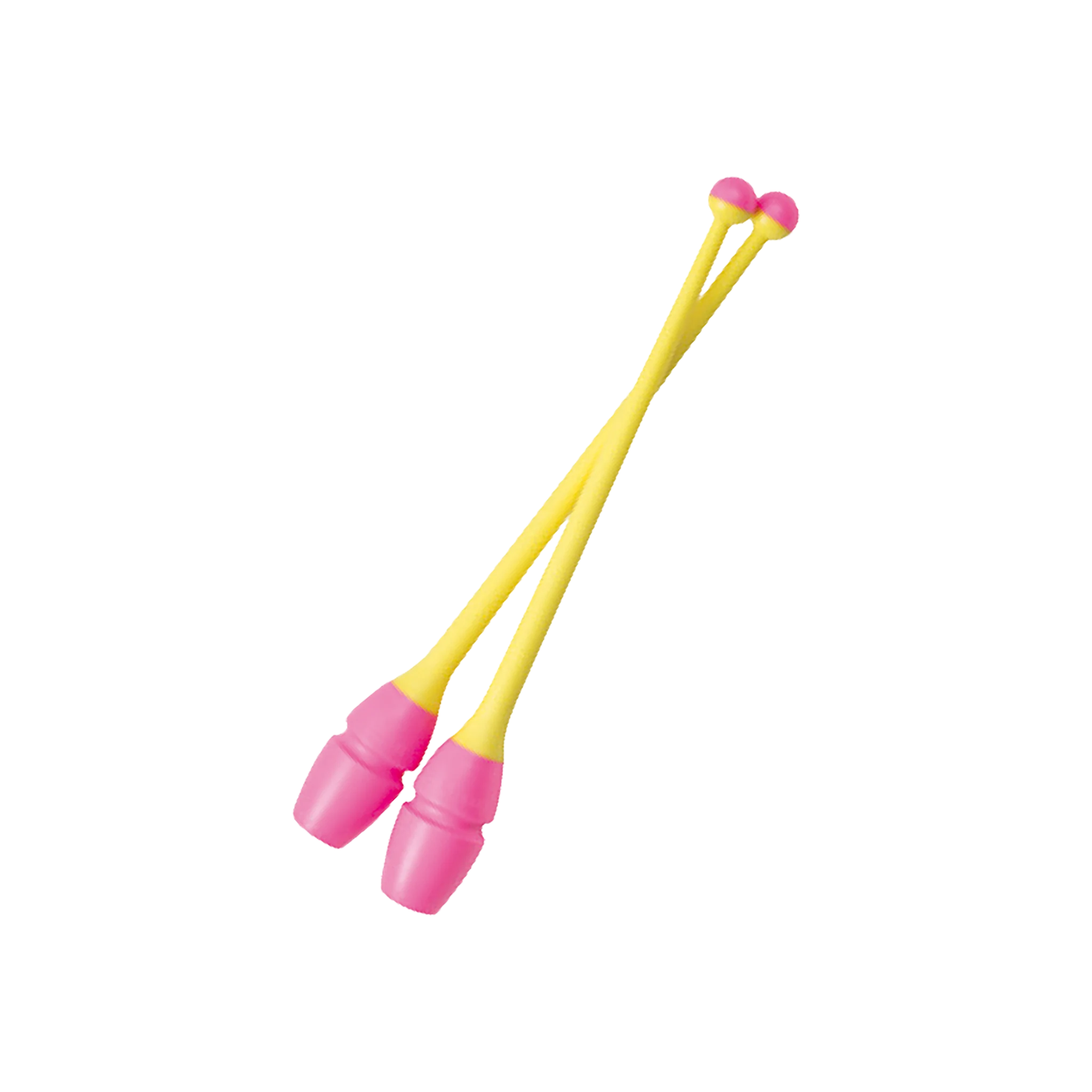 Rhythmic gymnastics clubs Chacott Junior Rubber Clubs 36.5 cm, Pink and Canary, 262, 301505-0004-48