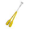 Chacott meninės gimnastikos kuokos „High Grip Rubber Clubs II“ (žemo atšokimo) 41 cm - 763 Geltona