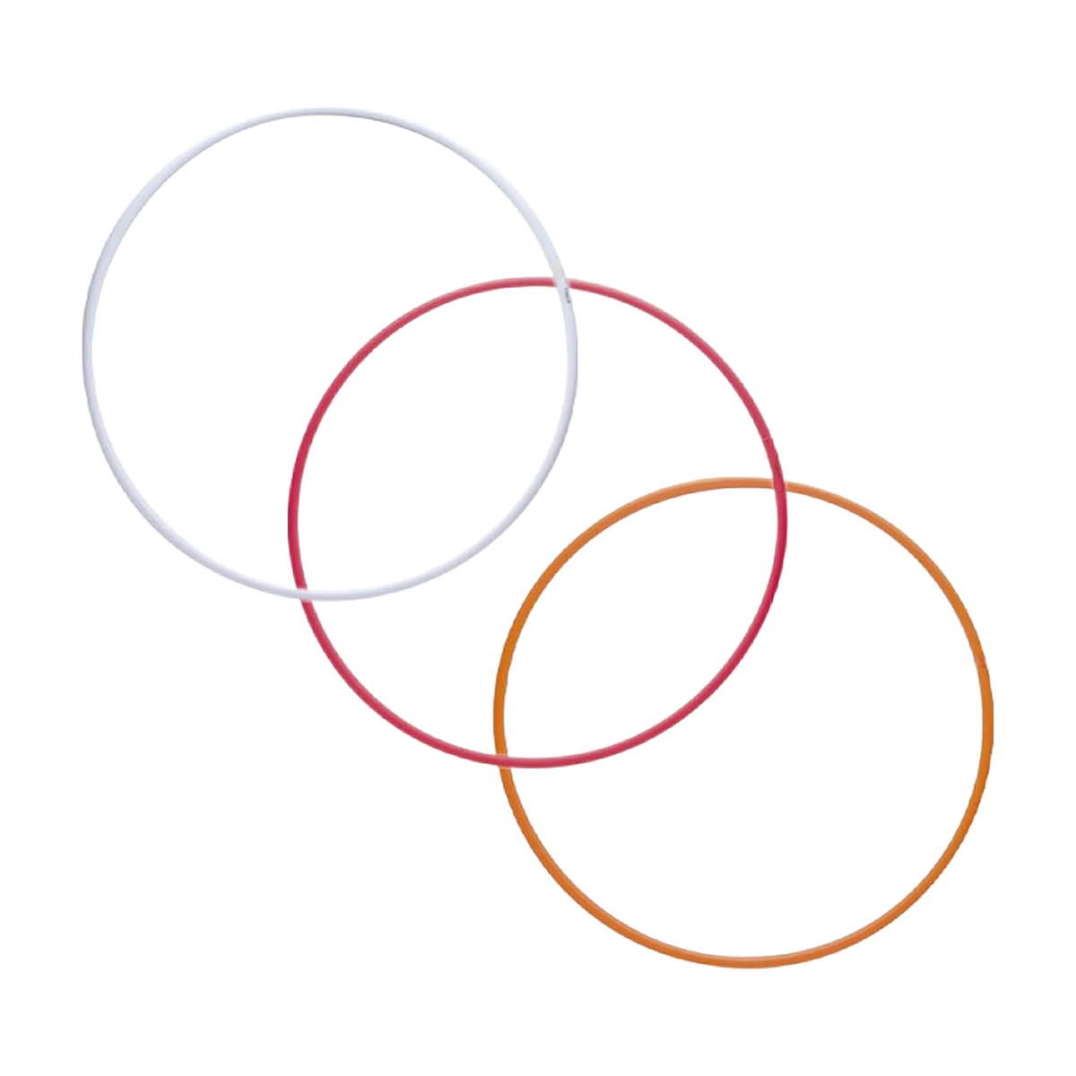 Chacott Junior Hoop rhythmic gymnastics hoop, 60–75 cm, White, Pink and Orange 301507-0002-98 - lanksti.lt