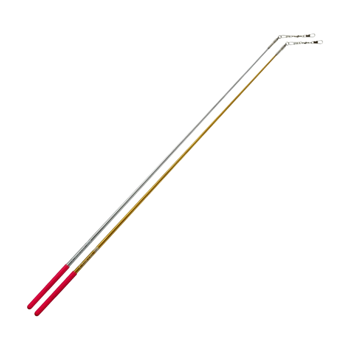 Chacott Metallic Stick Standard rhythmic gymnastics ribbon sticks, silver and gold, 60 cm, 301501-0008-28 - lanksti.lt