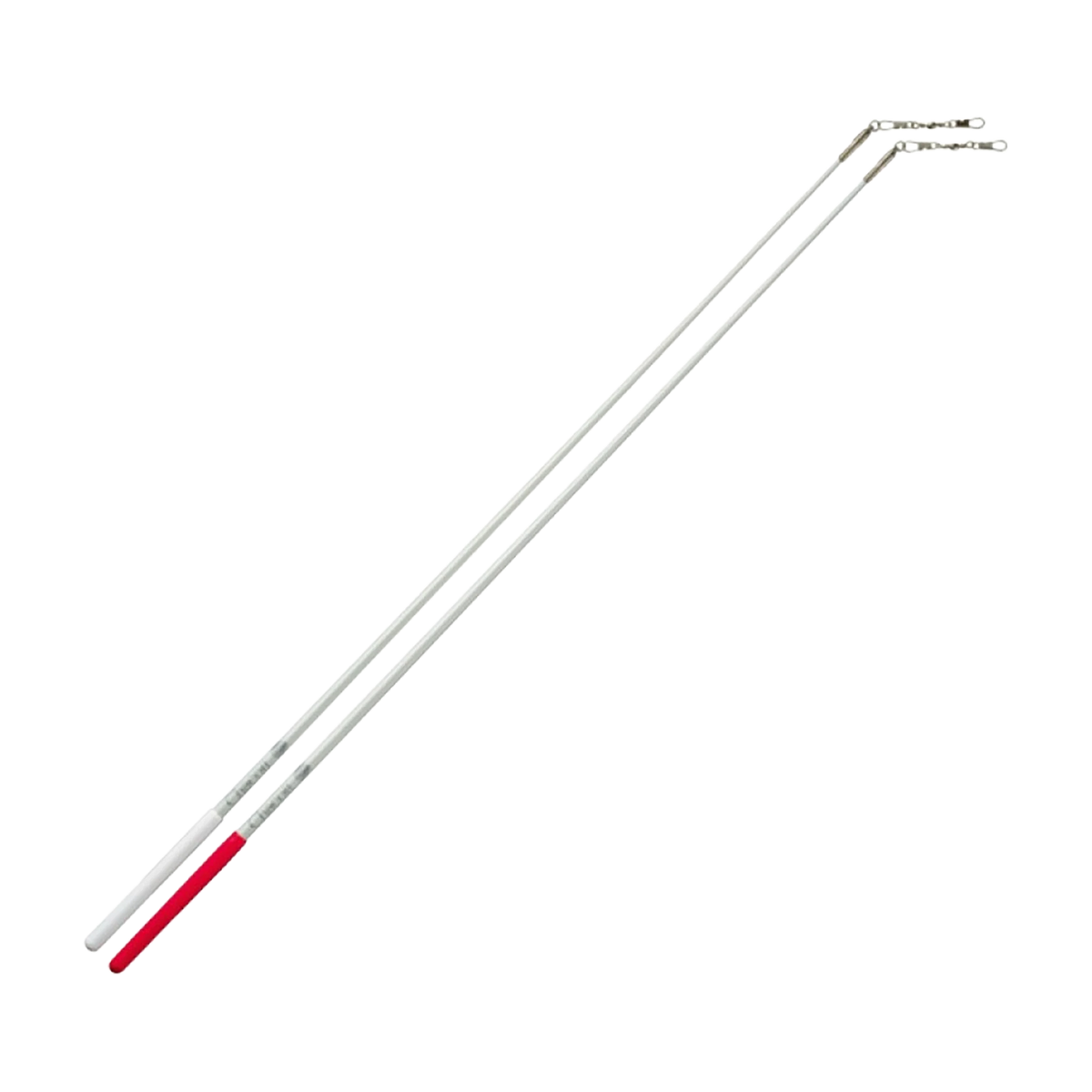 Chacott Rubber Grip Stick Standard rhythmic gymnastics ribbon sticks, white and red, 60 cm, 301501-0001-28 - lanksti.lt