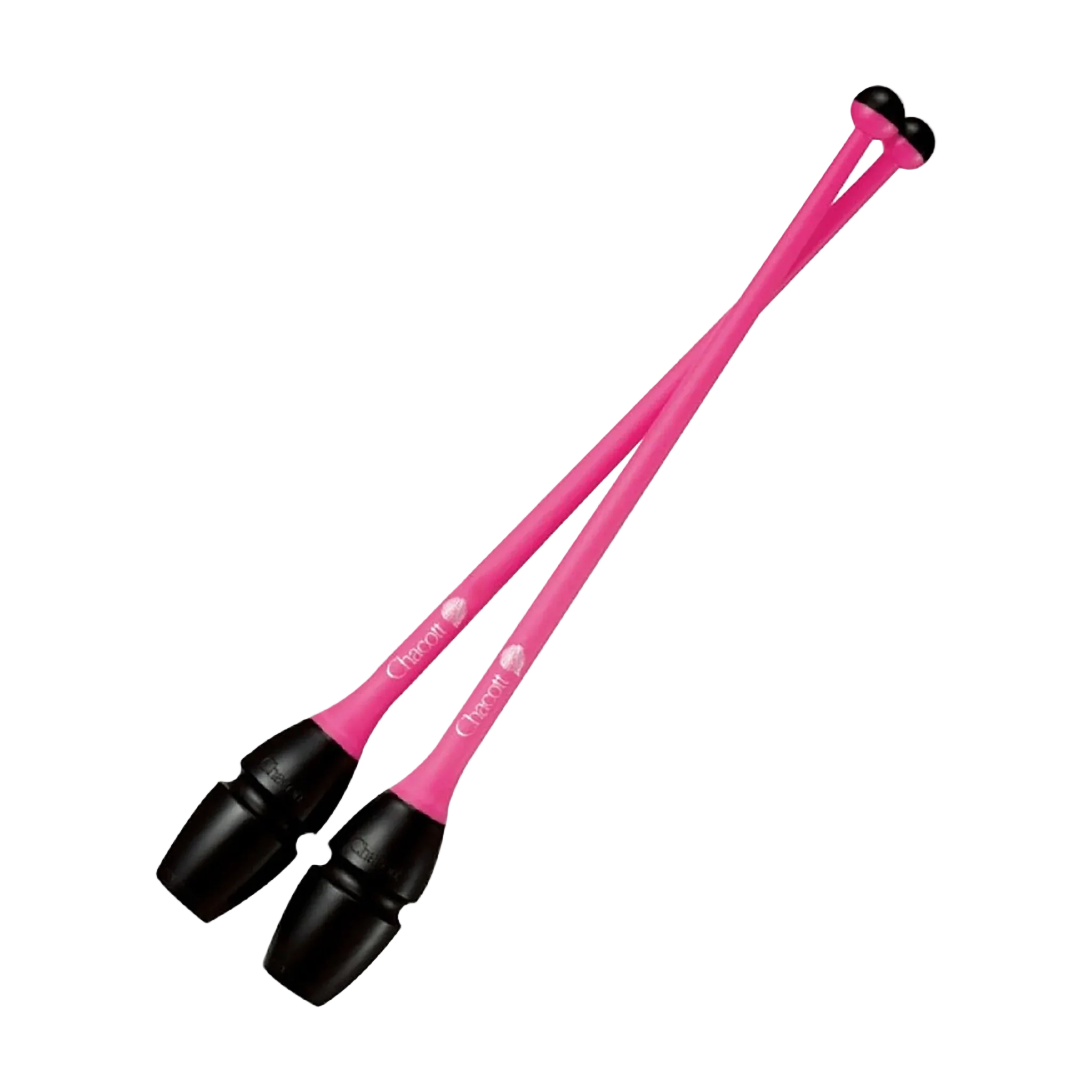 Chacott clubs Rubber Clubs 41 cm and 45,5 cm, 301505-0003-48, 143 Black x Pink, for rhythmic gymnastics - lanksti.lt