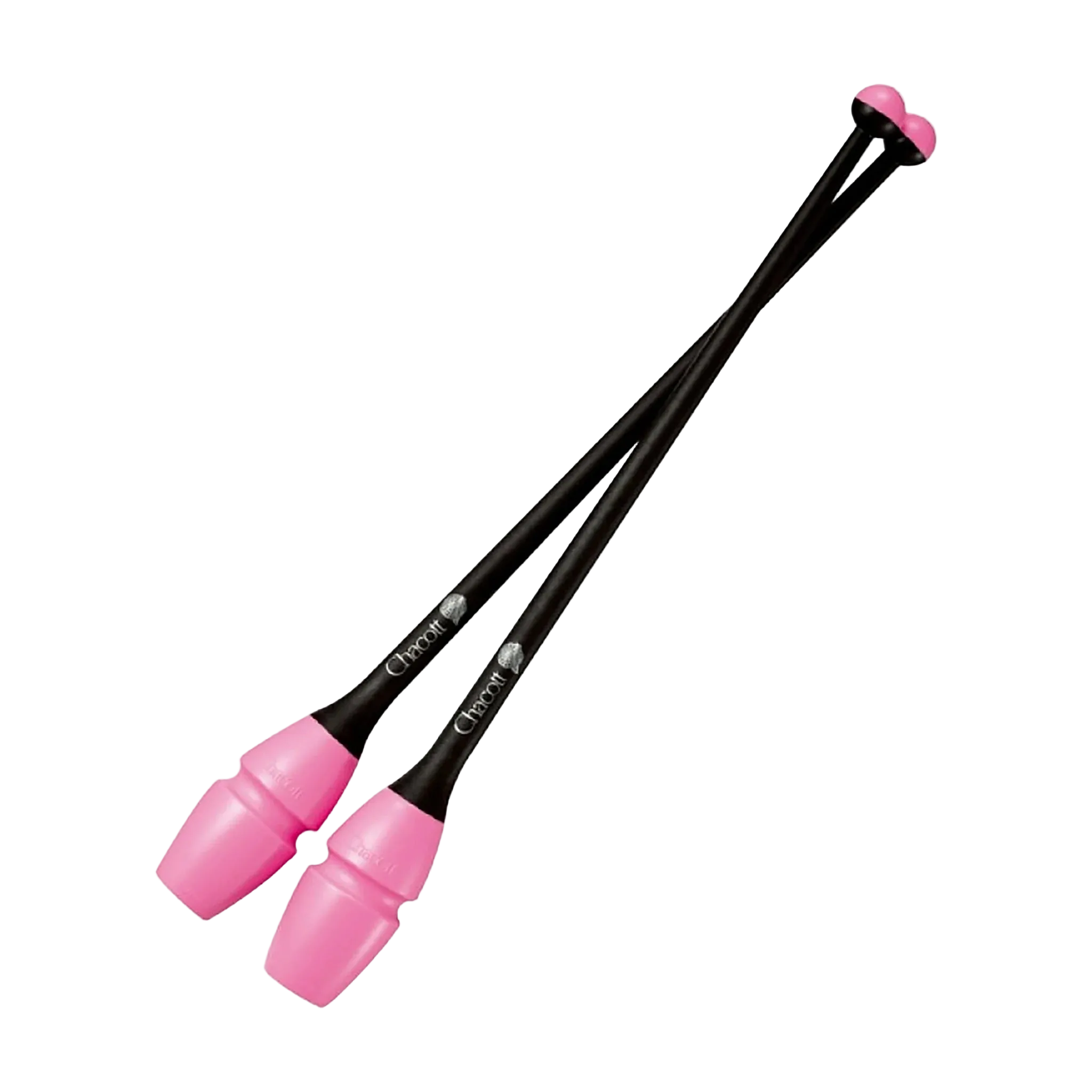 Chacott clubs Rubber Clubs 41 cm and 45,5 cm, 301505-0003-48, 209 Pink x Black, for rhythmic gymnastics - lanksti.lt