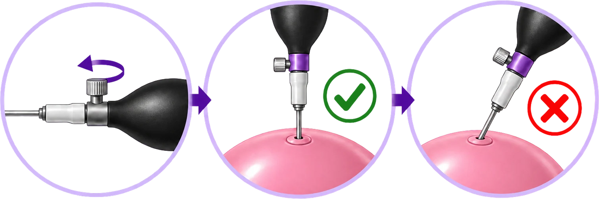 How to inflate a SASAKI rhythmic gymnastics ball with the pump needle inserted straight into the valve – lanksti.lt