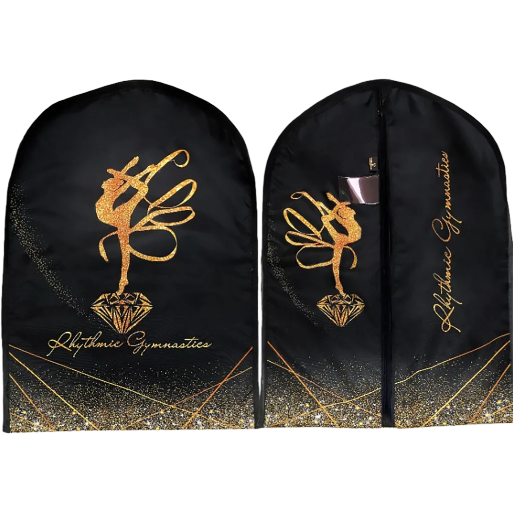 Merino Sport dėklas kostiumėliui – Juoda su aukso sp. | Merino Sport Leotard Holder 1968 (Black / Gold) | Чехол для купальника Merino Sport 1968 (чёрный с золотым) - Lanksti.lt