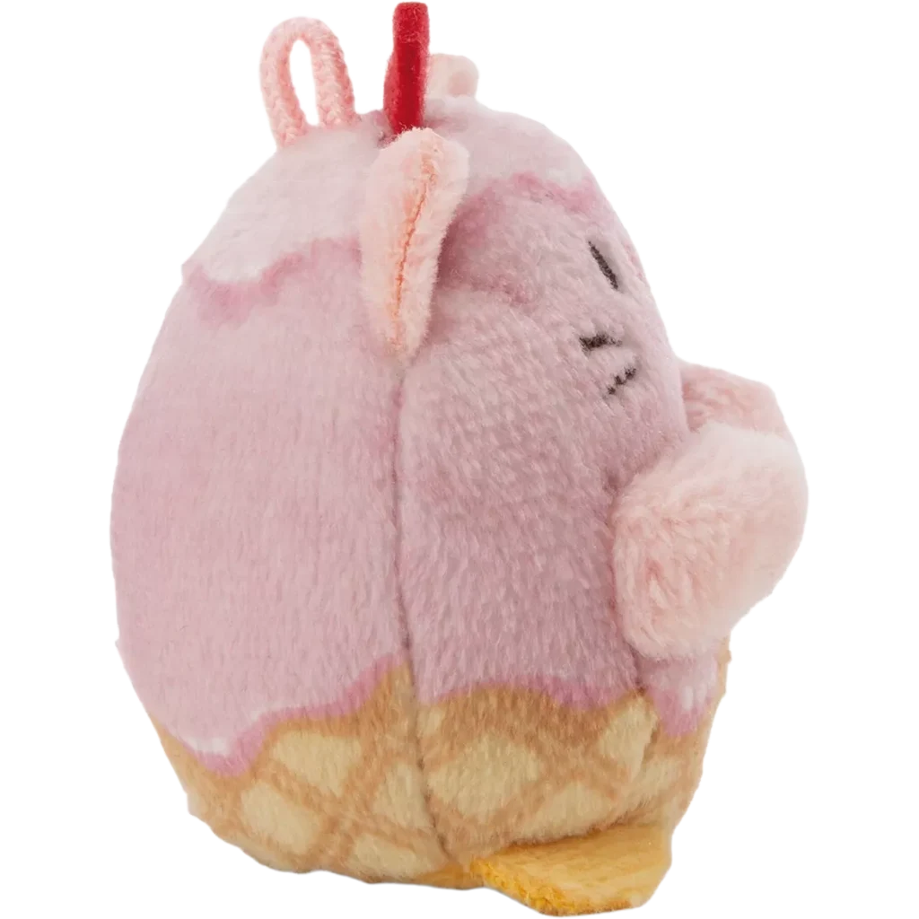 Mini pliušinis žaisliukas MYMOCHI katytė Angy su ledų kostiumu
