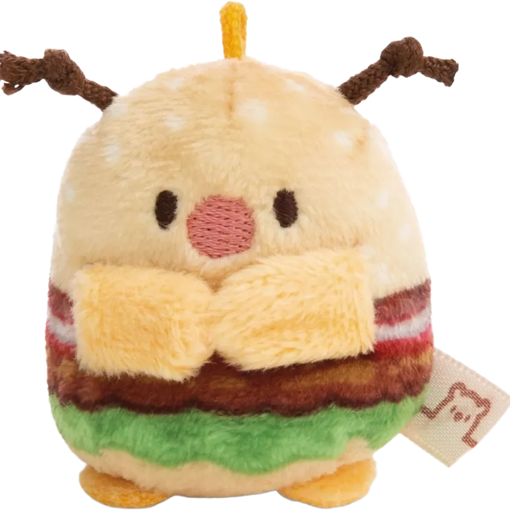 Mini žaisliukas Mymoshi | Cuddly Toy Ladybug Dozz Hamburger 5cm on header card - Lanksti.lt