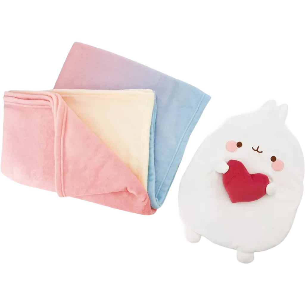 Minkštas ir mielas MOLANG Pliušinis žaislas ir flisinis pledas viename | NICI Fleece blanket & cuddly toy in 1 MOLANG – Lanksti.lt