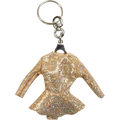 Raktų pakabukas „Gimnastės kostiumėlis“ - Aukso sp.