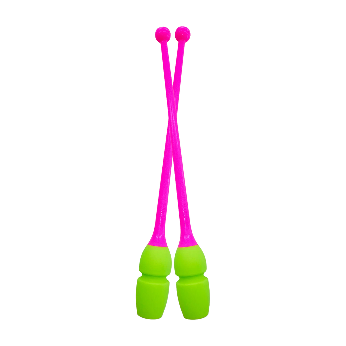 Pastorelli Masha Clubs rhythmic gymnastics clubs - Lime Green x Bright Pink - lanksti.lt