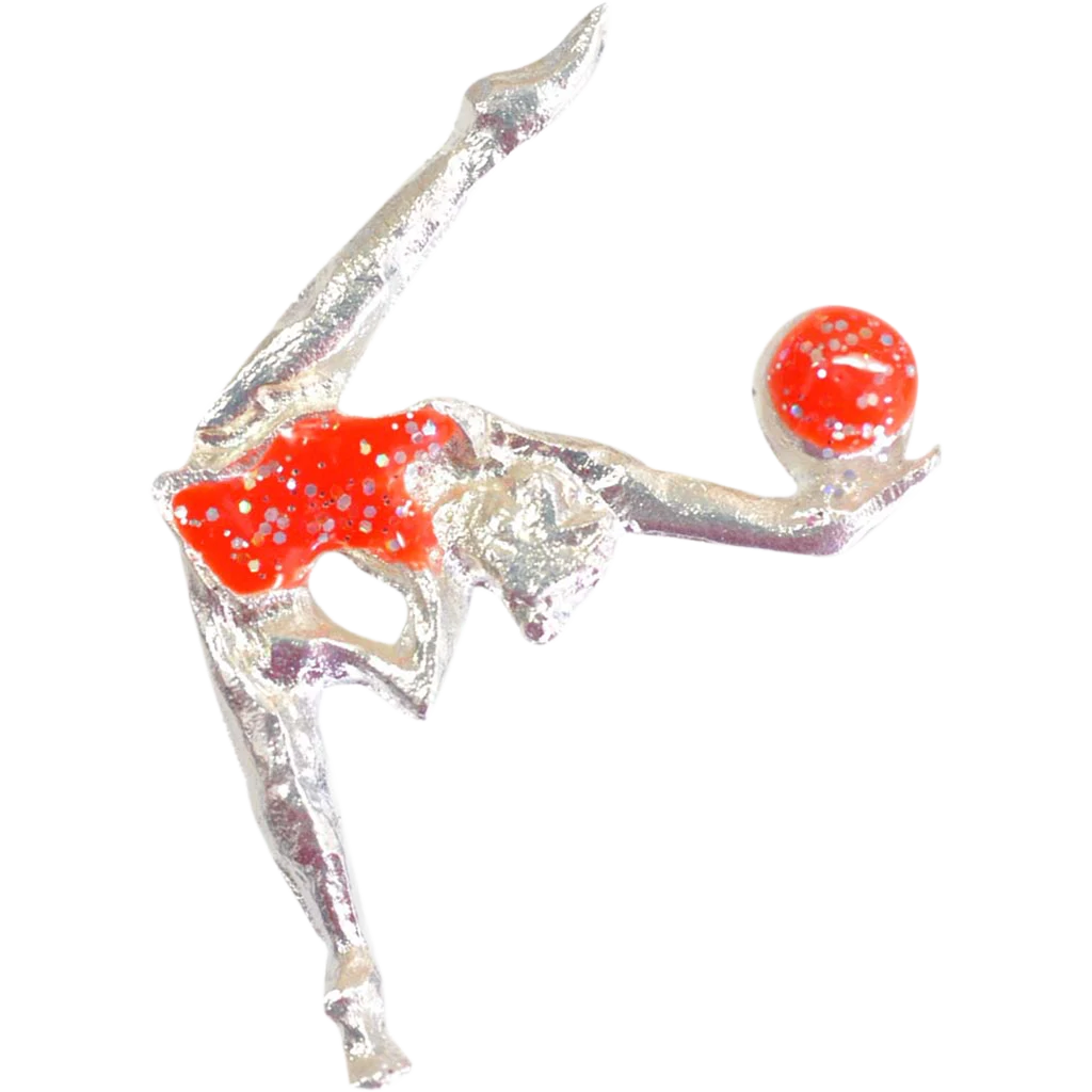 Metalinis ženkliukas „Gimnastė su kamuoliu“ | Pastorelli Metal Rhythmic Gymnast With a Ball Pin | Металлический значок «Гимнастка с мячом» Pastorelli – Lanksti.lt