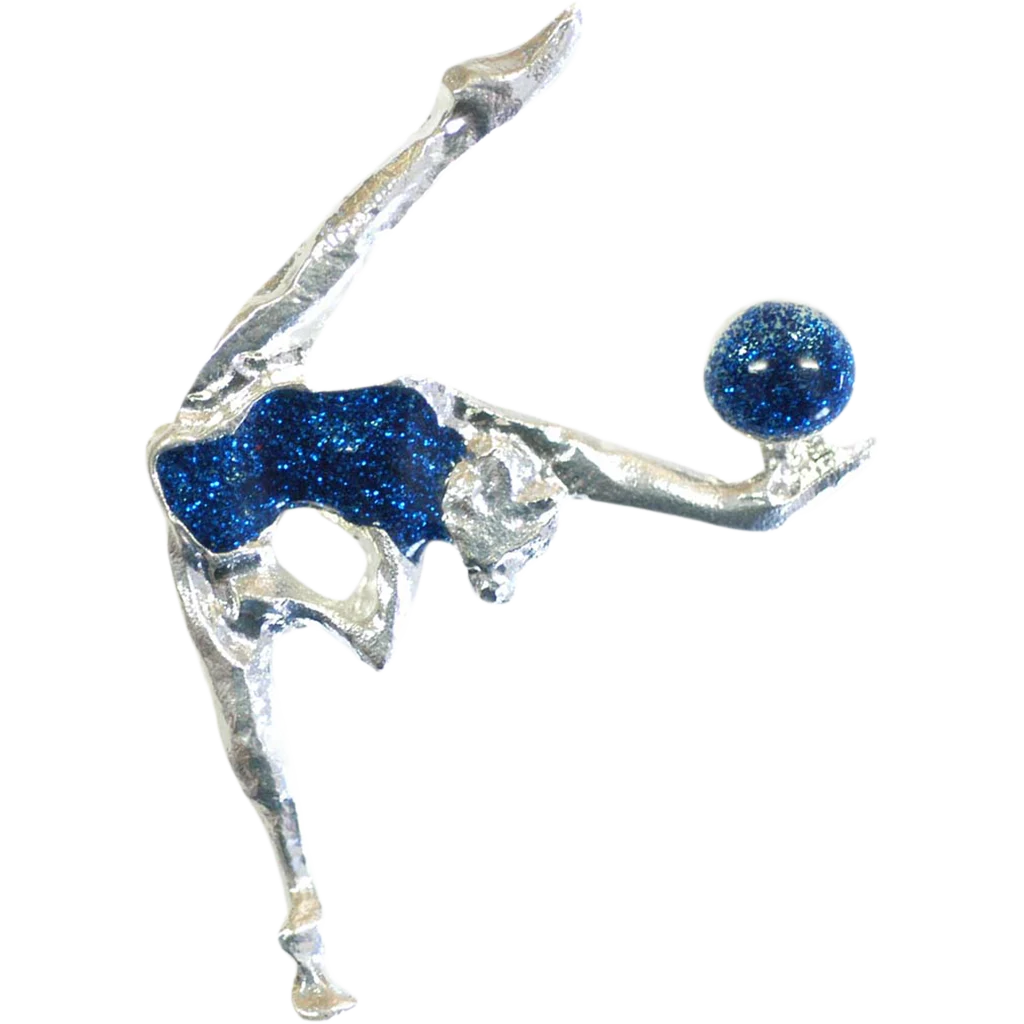 Metalinis ženkliukas „Gimnastė su kamuoliu“ | Pastorelli Metal Rhythmic Gymnast With a Ball Pin | Металлический значок «Гимнастка с мячом» Pastorelli – Lanksti.lt