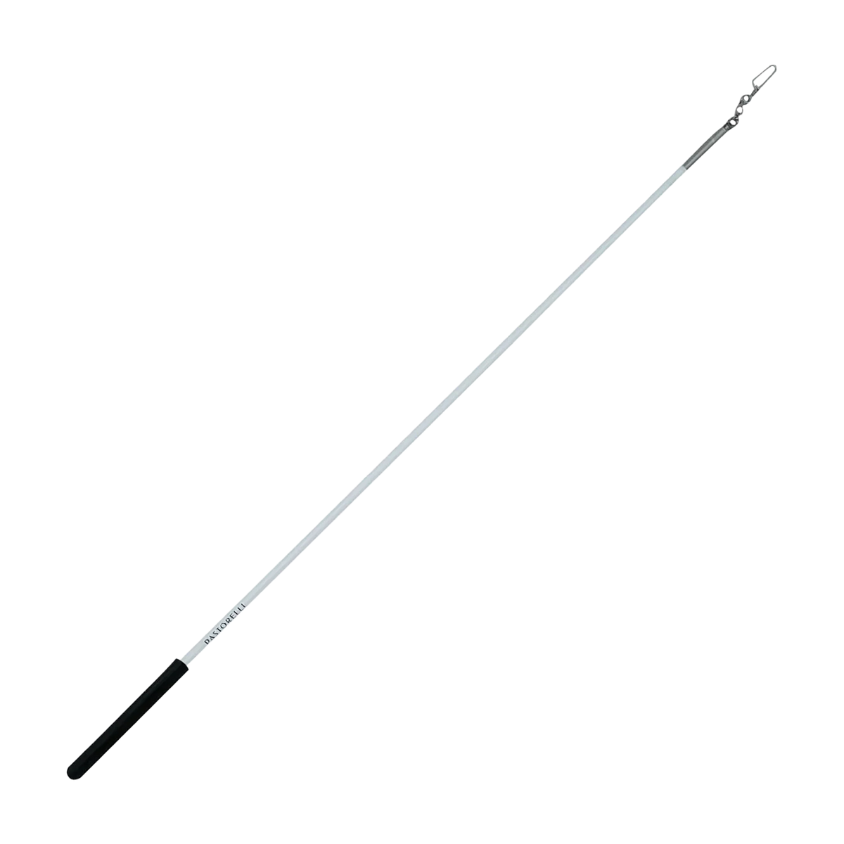 Pastorelli Classic White rhythmic gymnastics ribbon stick with black grip and case, 55 cm, 00484 - lanksti.lt