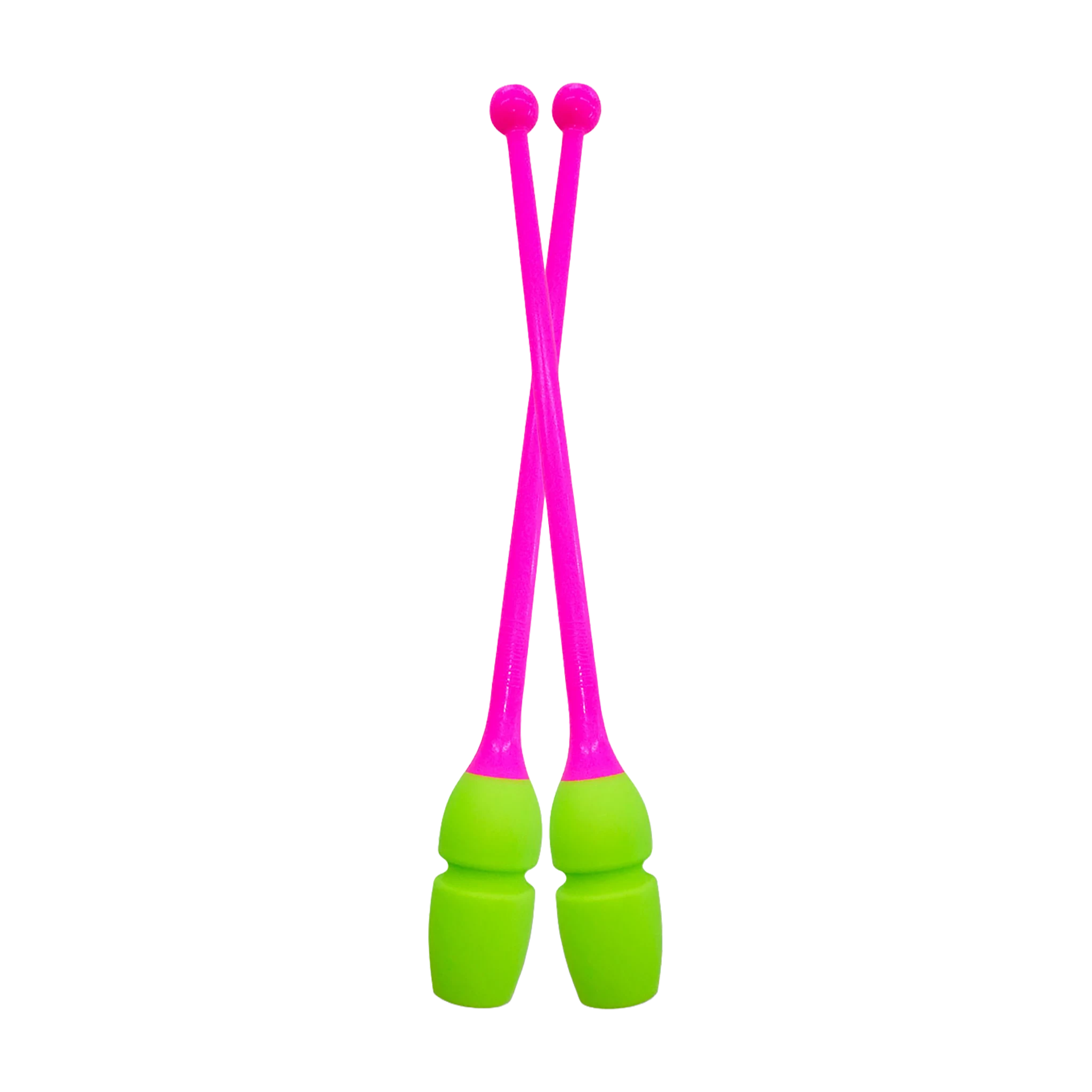 Pastorelli Masha Clubs rhythmic gymnastics clubs - Lime Green x Bright Pink - lanksti.lt