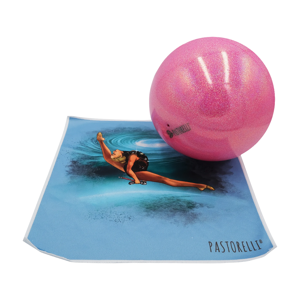 Pastorelli Freedom rhythmic gymnastics ball cleaning cloth, Cyan and Blue 01121 - lanksti.lt.