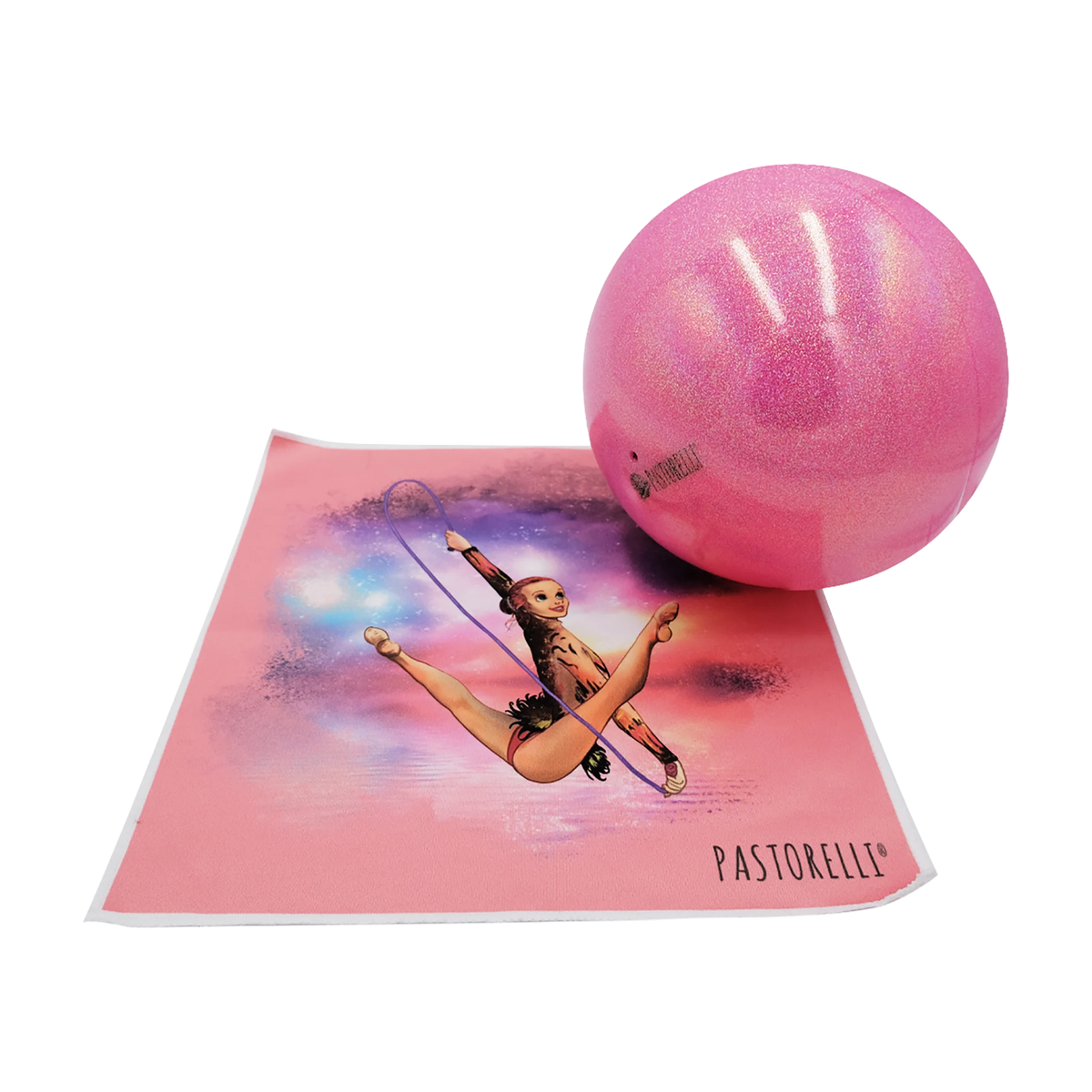 Pastorelli Freedom rhythmic gymnastics ball cleaning cloth, Pink, Purple and Blue 01124 - lanksti.lt.