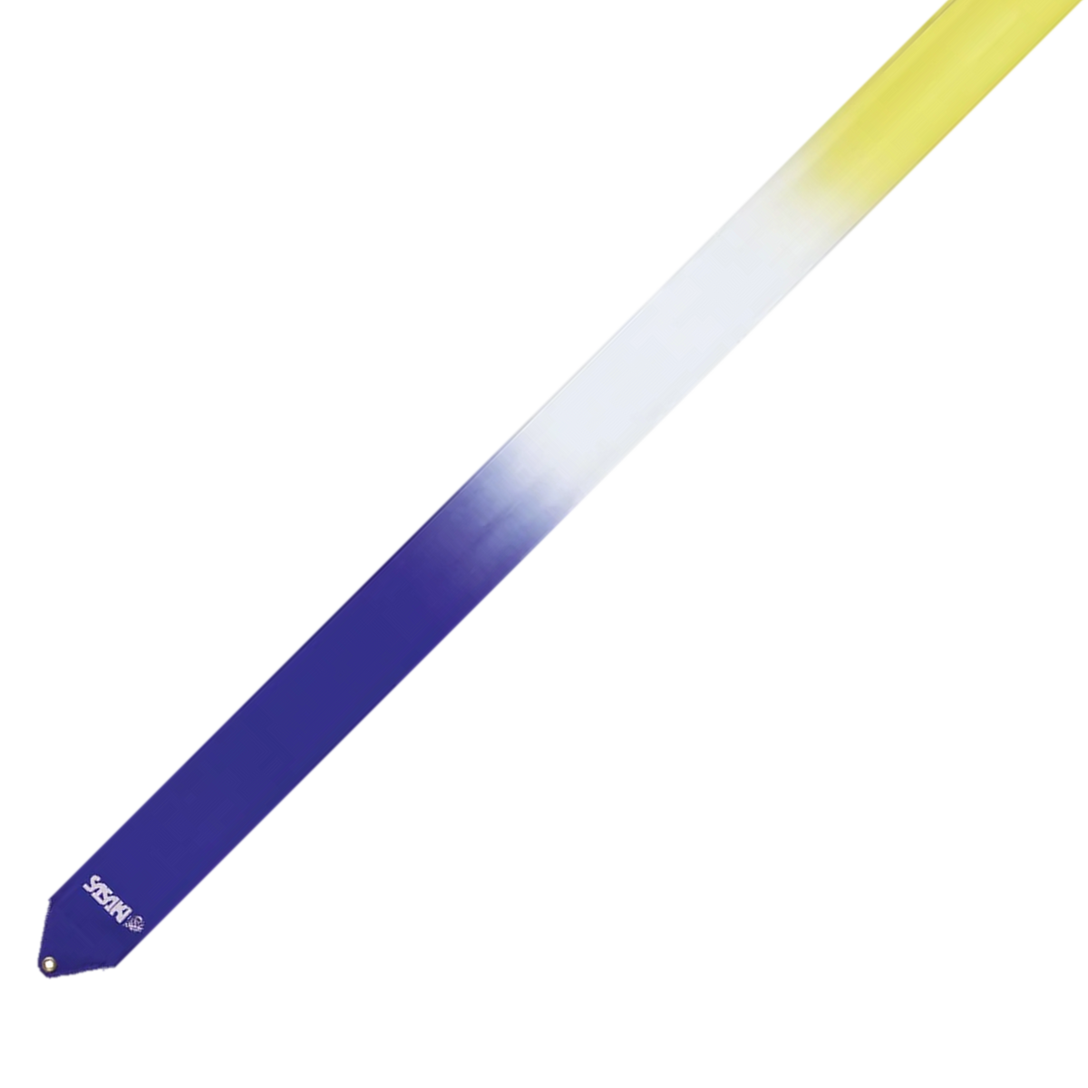 Sasaki High-Pitch Gradation Ribbon rhythmic gymnastics ribbon, PPBUxWxSHY Purple blue x White x Shiny yellow, 4 m, 5 m and 6 m, M-71HG-F / MJ-715HG-F / MJ-714HG - lanksti.lt