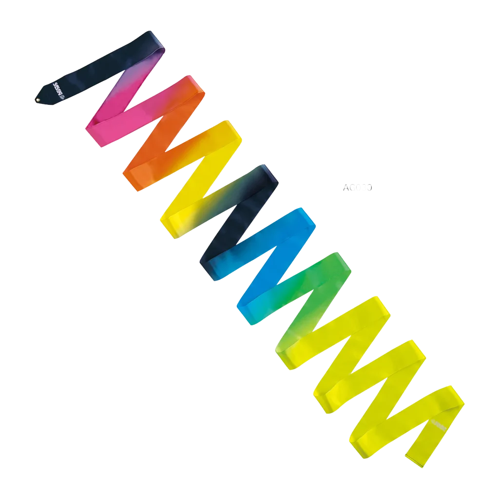 Sasaki meninės gimnastikos kaspinas „Art Gradation Ribbon“ FIG - Lanksti.lt