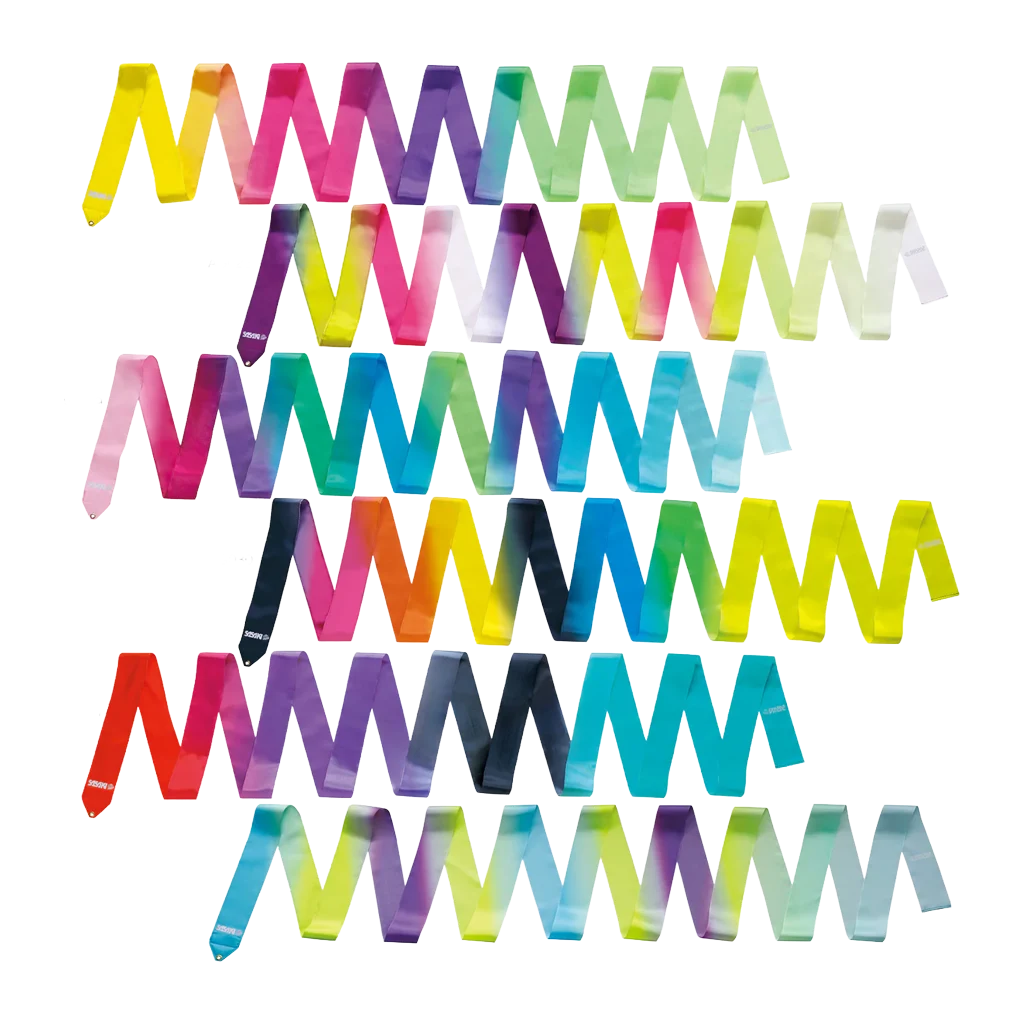 Sasaki meninės gimnastikos kaspinas „Art Gradation Ribbon“ FIG - Lanksti.lt