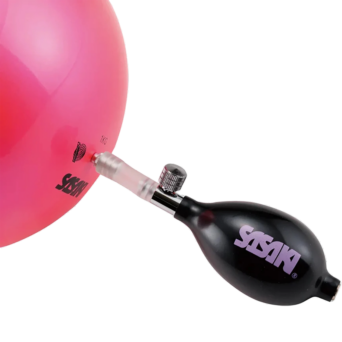 Sasaki rhythmic gymnastics ball pump, Black x Lavender (B x LD) M-23P - lanksti.lt.