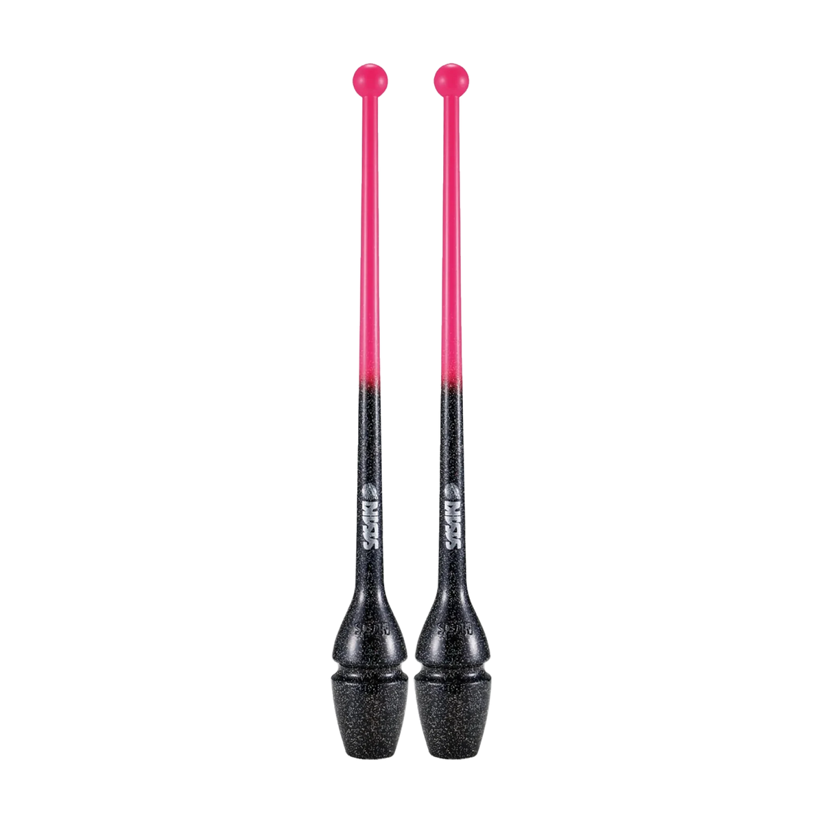 Sasaki Gradation Rubber Clubs rhythmic gymnastics clubs, 44 cm and 40.5 cm, Fresh Pink x Black, FRP x B, M-34GH-F and M-34JKGH-F - lanksti.lt