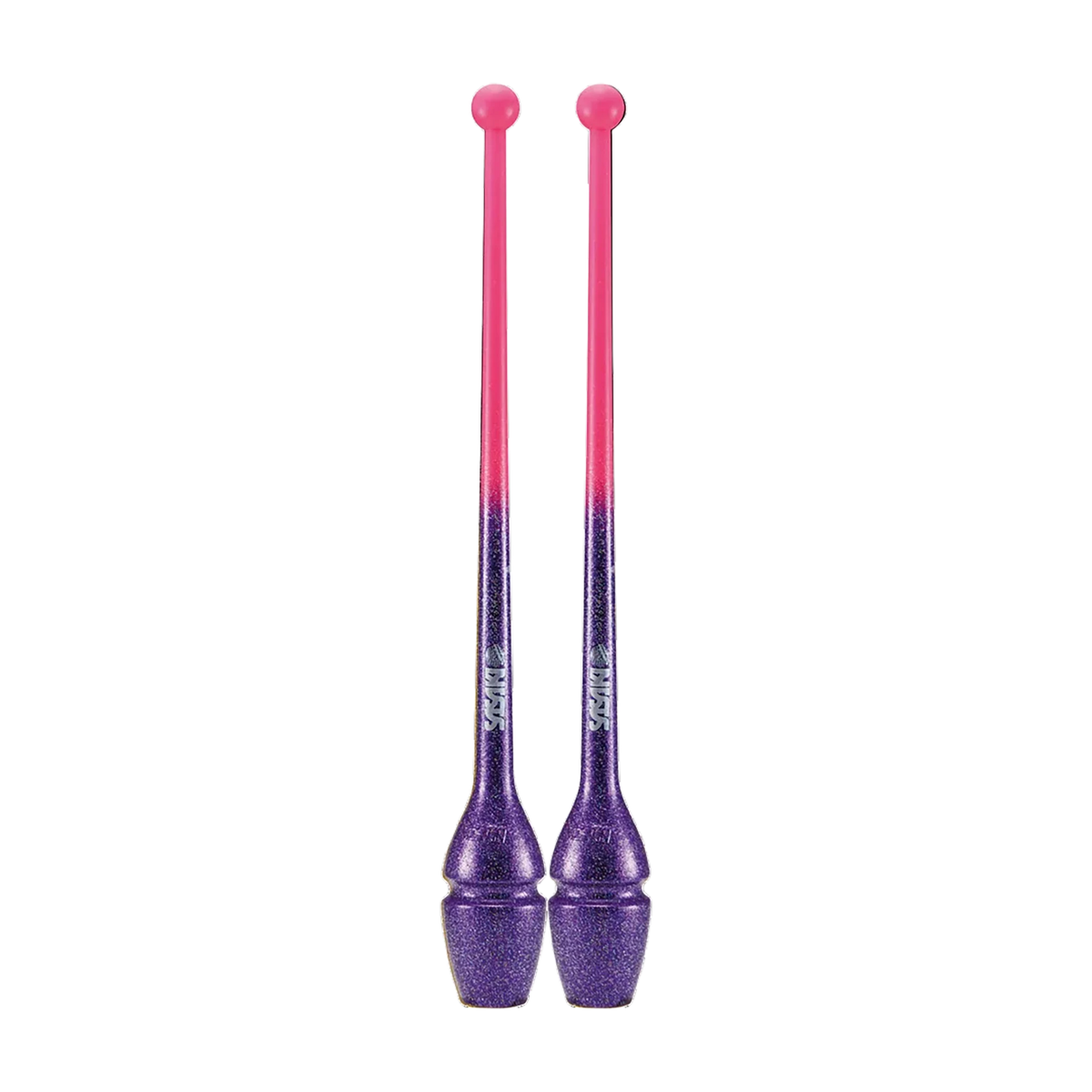 Sasaki Gradation Rubber Clubs rhythmic gymnastics clubs, 44 cm and 40.5 cm, Fresh Pink x Purple, FRP x PP, M-34GH-F and M-34JKGH-F - lanksti.lt