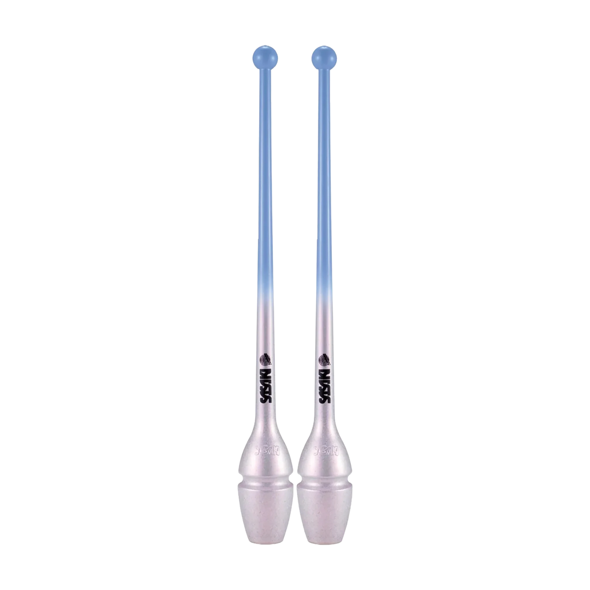 Sasaki Gradation Rubber Clubs rhythmic gymnastics clubs, 44 cm and 40.5 cm, Ice Blue x Ice Pink, ICBU x ICP, M-34GH-F and M-34JKGH-F - lanksti.lt