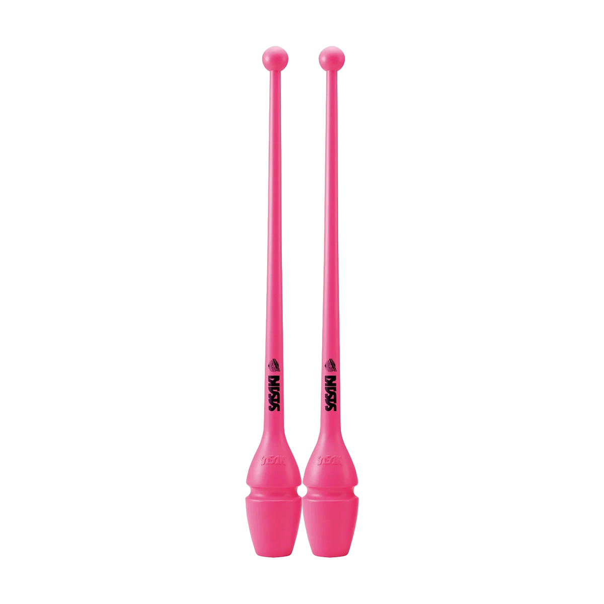 Sasaki Rubber Clubs rhythmic gymnastics clubs, 44 cm and 40.5 cm, Fresh Pink, FRP, M-34H-F and M-34JKH-F - lanksti.lt