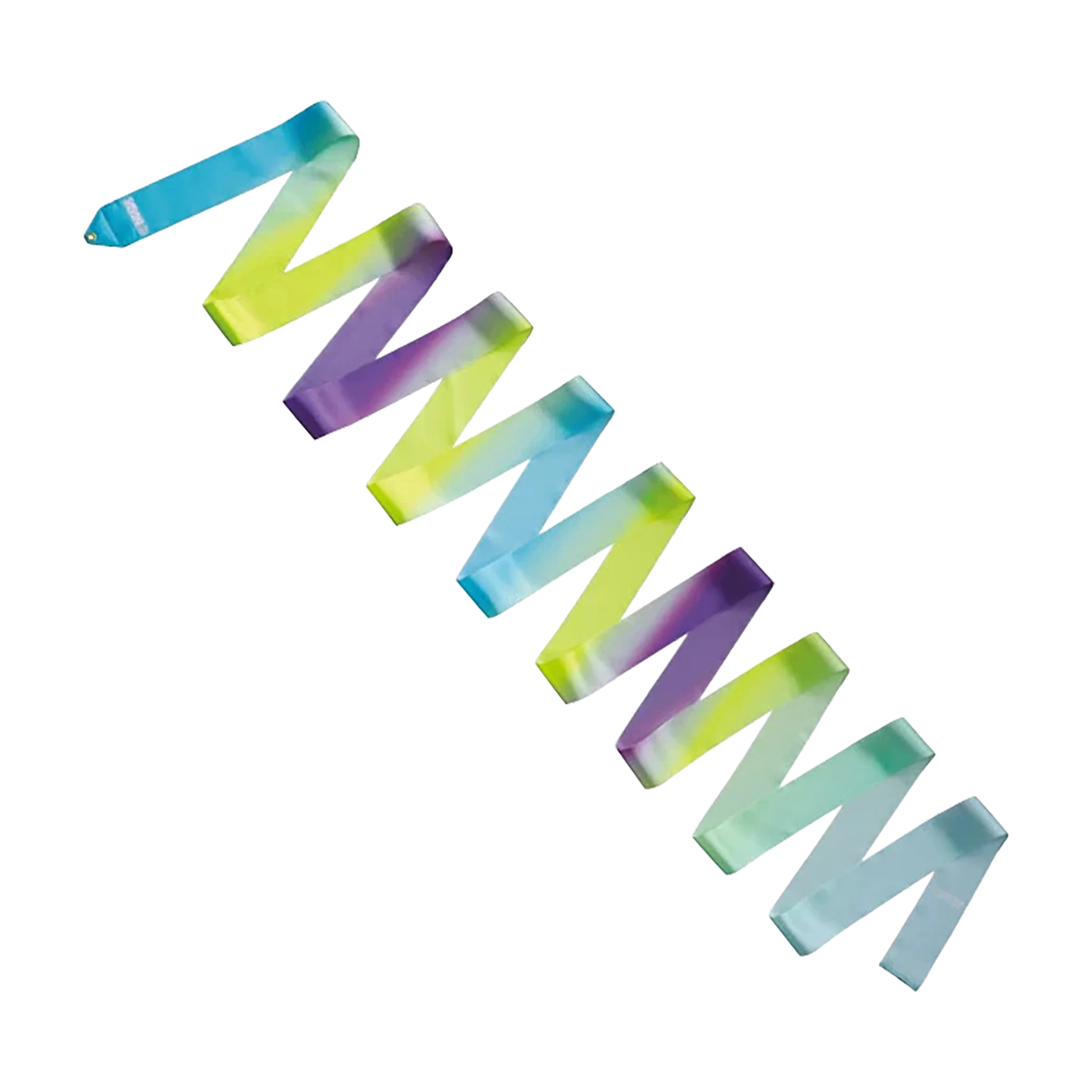 Sasaki ritminės gimnastikos kaspinas Art Gradation Ribbon FIG, AG×025, Žydra/Salotinė/Violetinė
