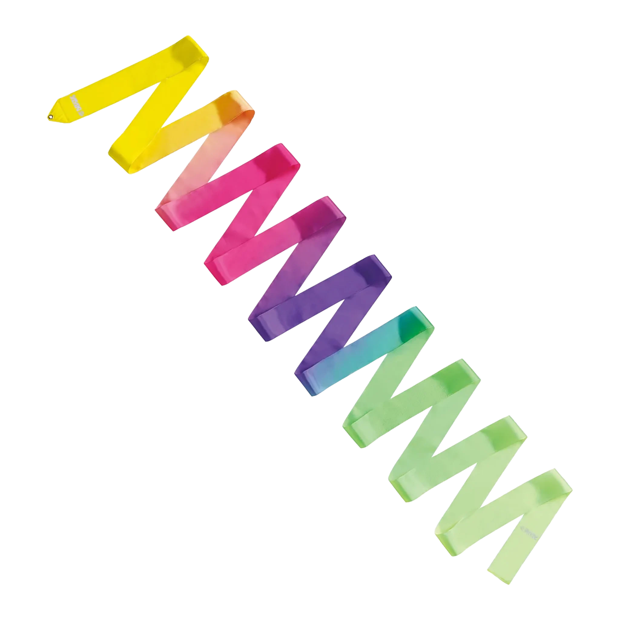 Sasaki ritminės gimnastikos kaspinas Art Gradation Ribbon FIG, AG×027, Geltona/Rožinė/Violetinė/Salotinė