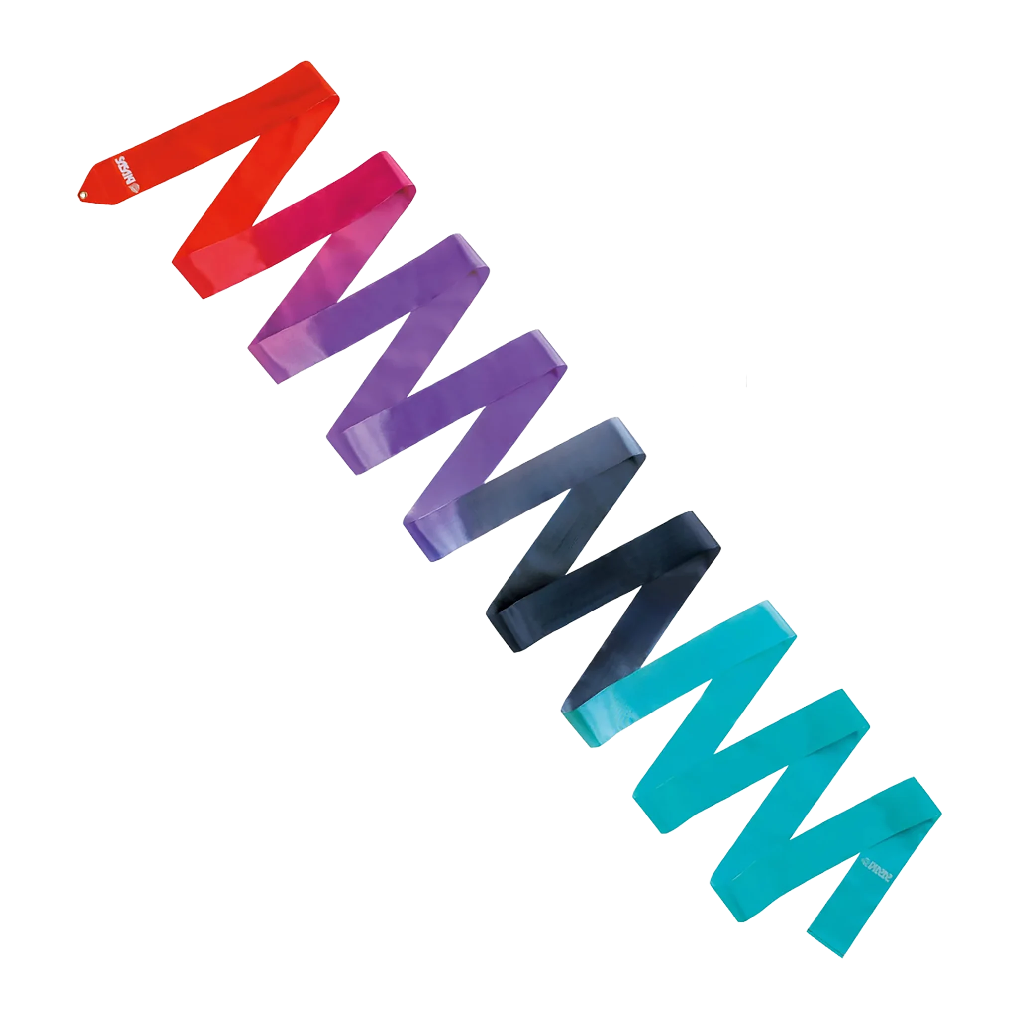 Sasaki ritminės gimnastikos kaspinas Art Gradation Ribbon FIG, AG×031, Raudona/Rožinė/Violetinė/Tamsiai mėlyna/Žydra