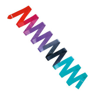 Sasaki kaspinas „Art Gradation Ribbon“ – AGx031 Raudona/rožinė/violetinė/tamsiai mėlyna/žydra