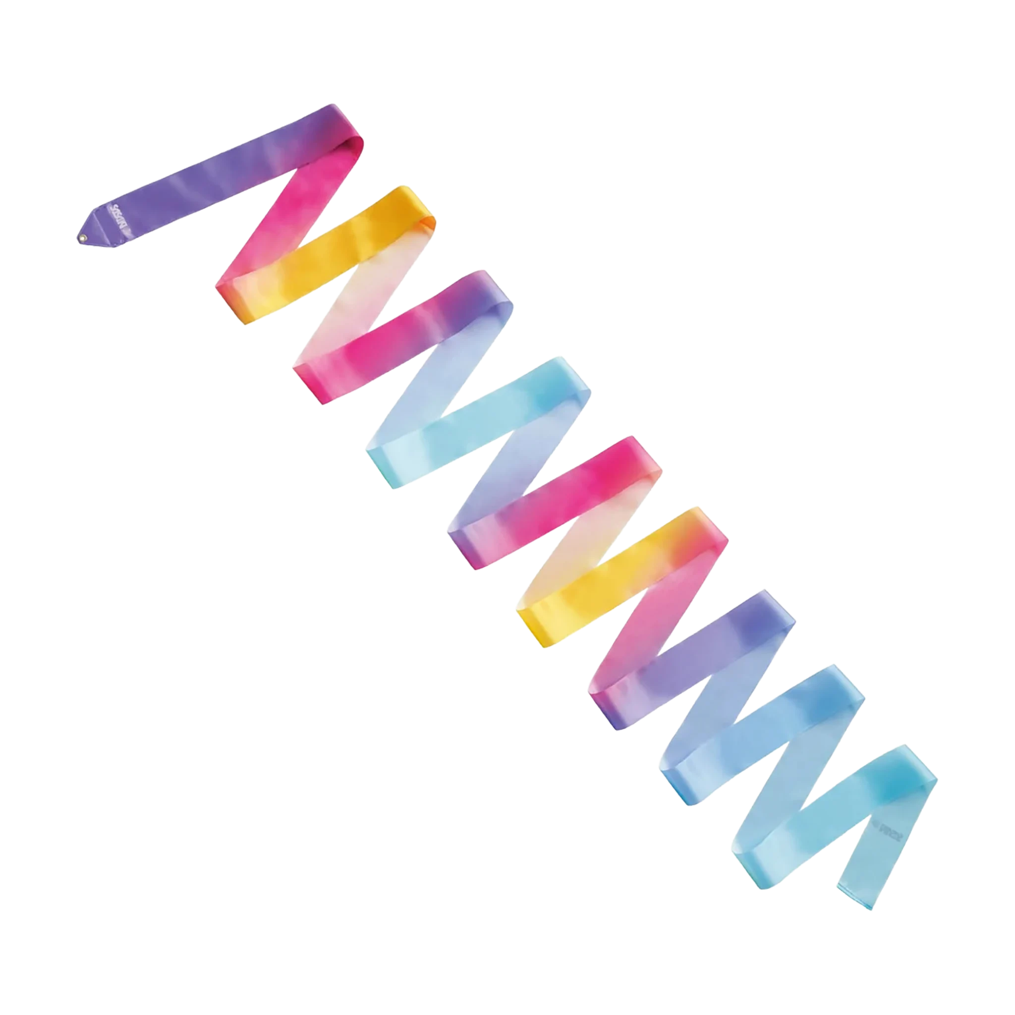 Sasaki ritminės gimnastikos kaspinas Art Gradation Ribbon FIG, AG×032, Violetinė/Rožinė/Oranžinė/Žydra