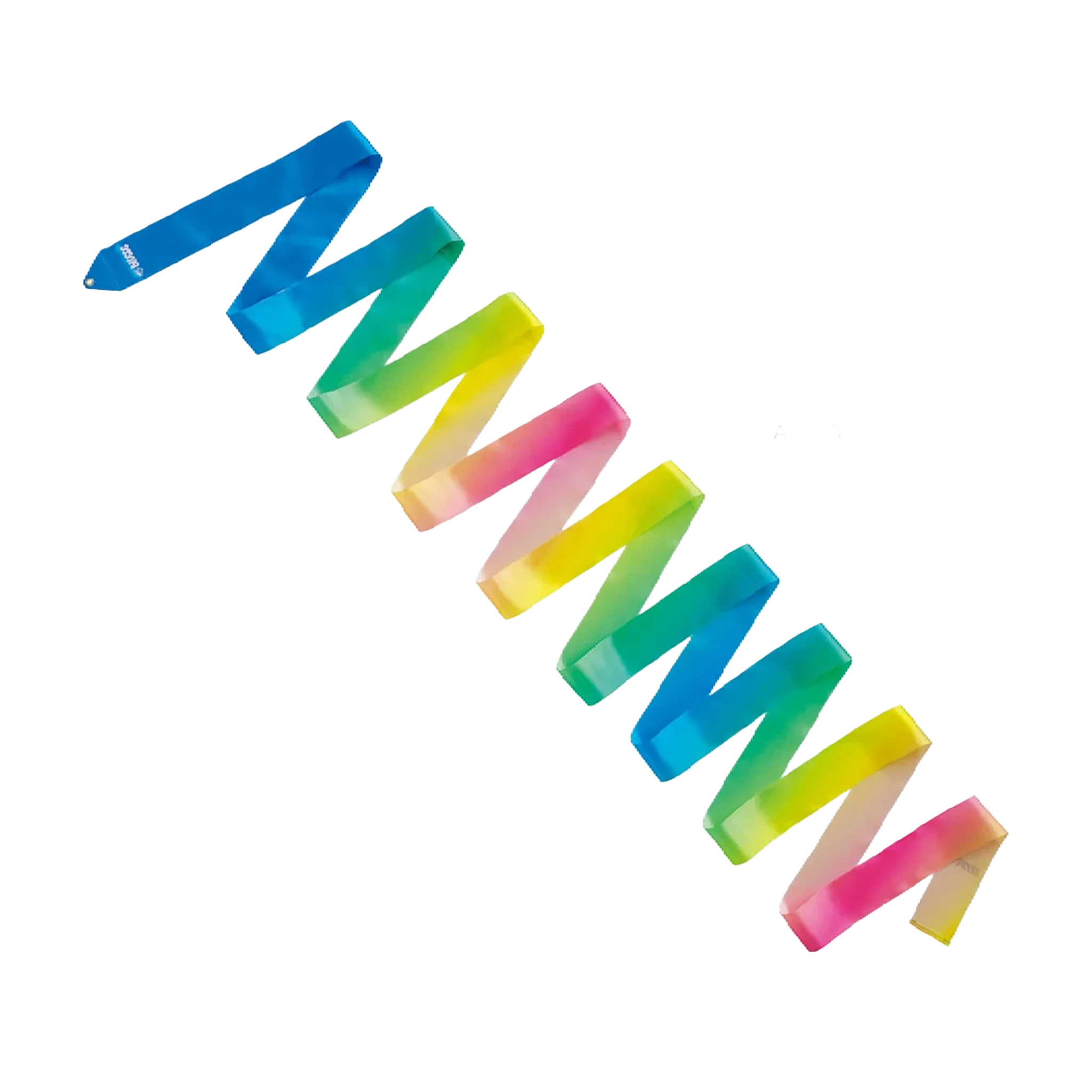 Sasaki ritminės gimnastikos kaspinas Art Gradation Ribbon FIG, AG×035, Mėlyna/Žalia/Geltona/Rožinė
