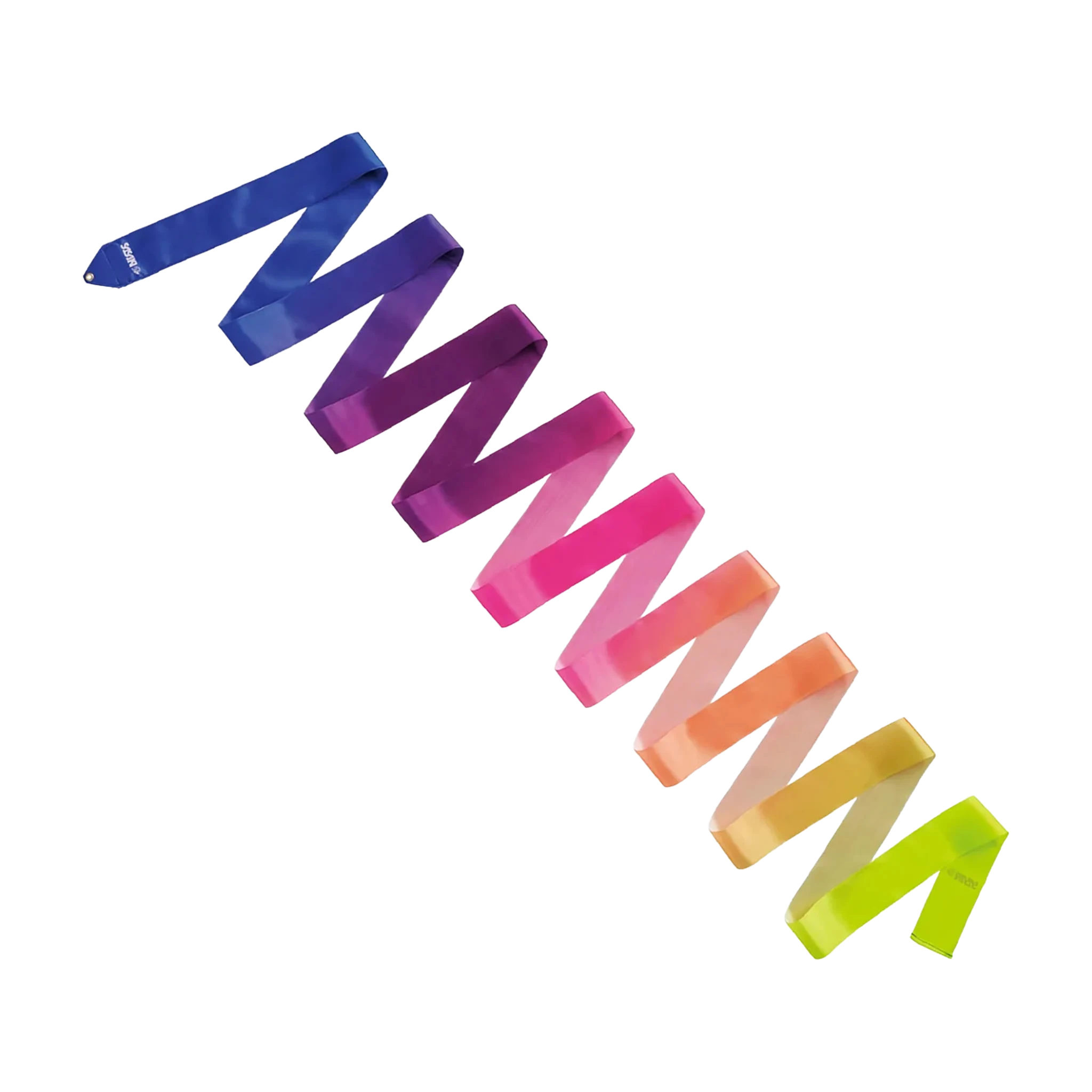 Sasaki ritminės gimnastikos kaspinas Art Gradation Ribbon FIG, AG×037, Violetinė/Magentos/Rožinė/Persikinė/Salotinė