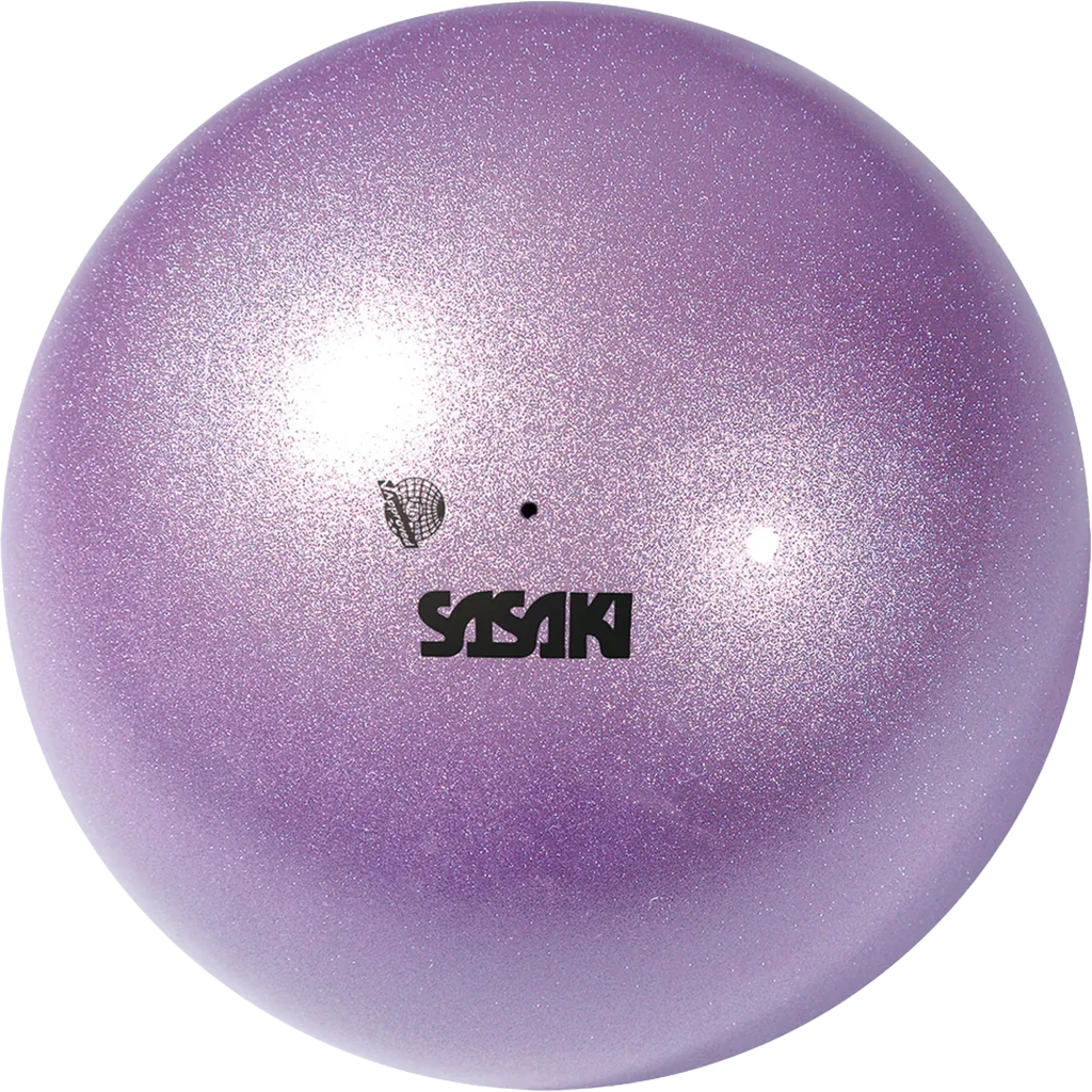 Sasaki meninės gimnastikos kamuolys | Sasaki Rhythmic Gymnastics Metalic Ball FIG M-207M-F PP (18.5 cm, Purple) | Мяч для художественной гимнастики Сасаки Металлик FIG M-207M-F PP (пурпурный) - Lanksti.lt
