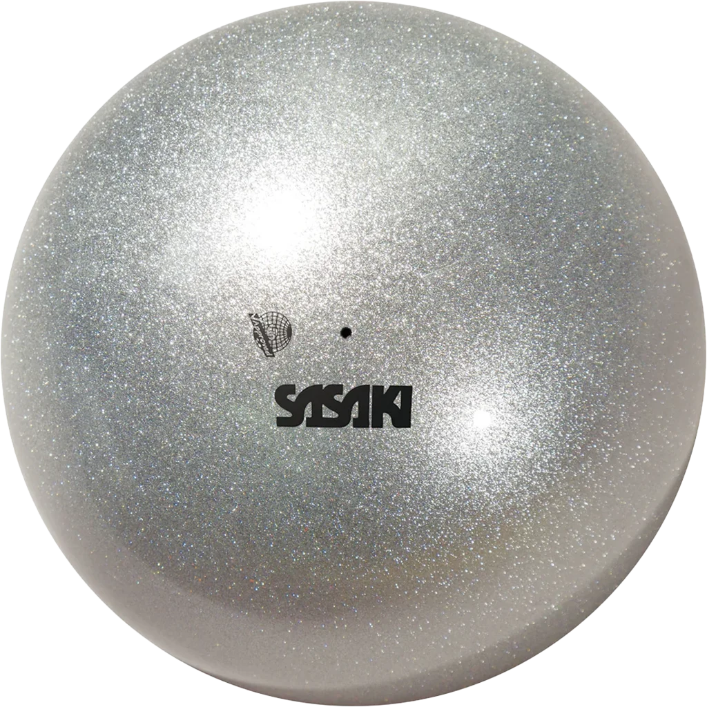 Sasaki meninės gimnastikos kamuolys | Sasaki Rhythmic Gymnastics Metalic Ball FIG M-207M-F SI (18.5 cm, Silver) | Мяч для художественной гимнастики Сасаки Металлик FIG M-207M-F SI (серебряный) - Lanksti.lt
