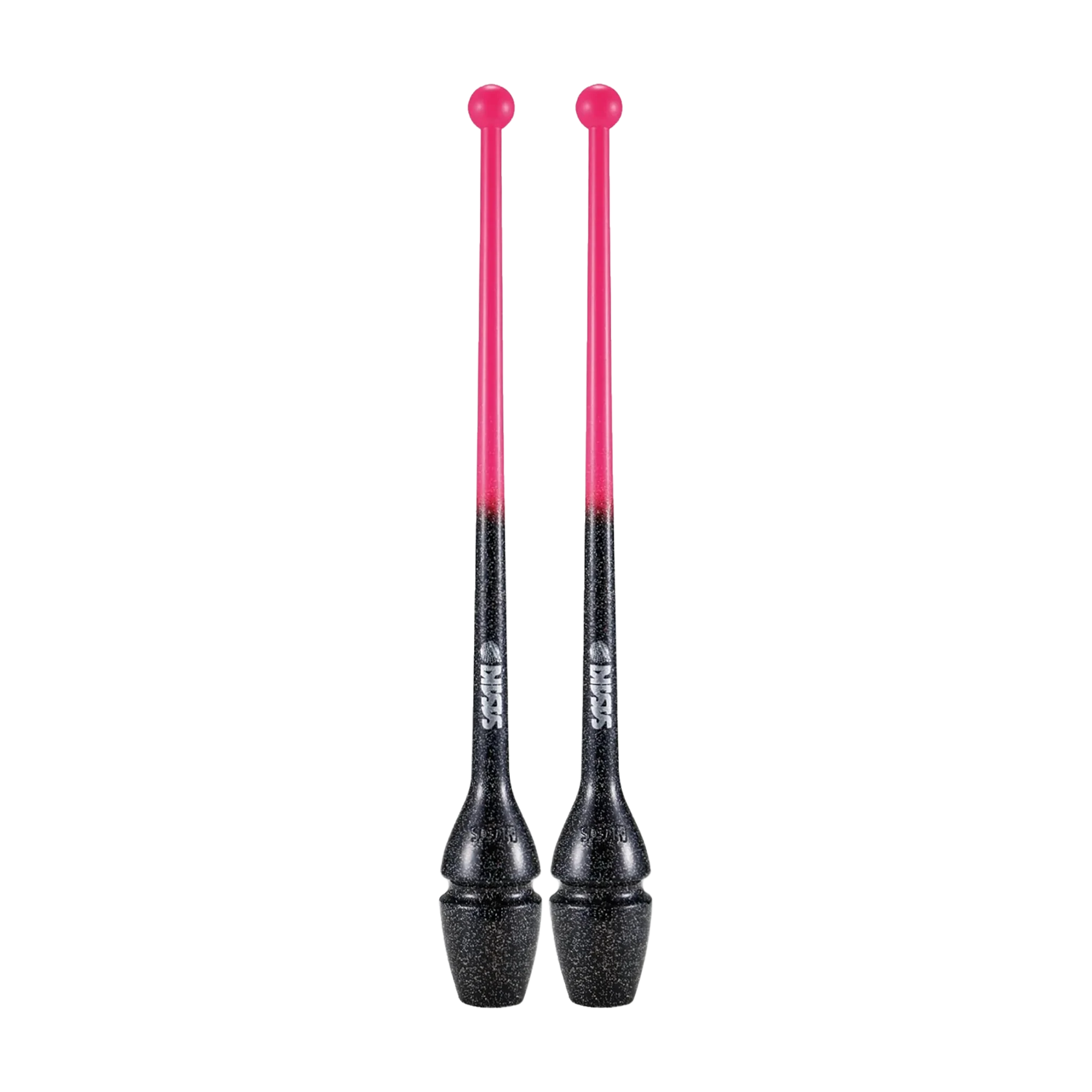 Sasaki Gradation Rubber Clubs rhythmic gymnastics clubs, 44 cm and 40.5 cm, Fresh Pink x Black, FRP x B, M-34GH-F and M-34JKGH-F - lanksti.lt