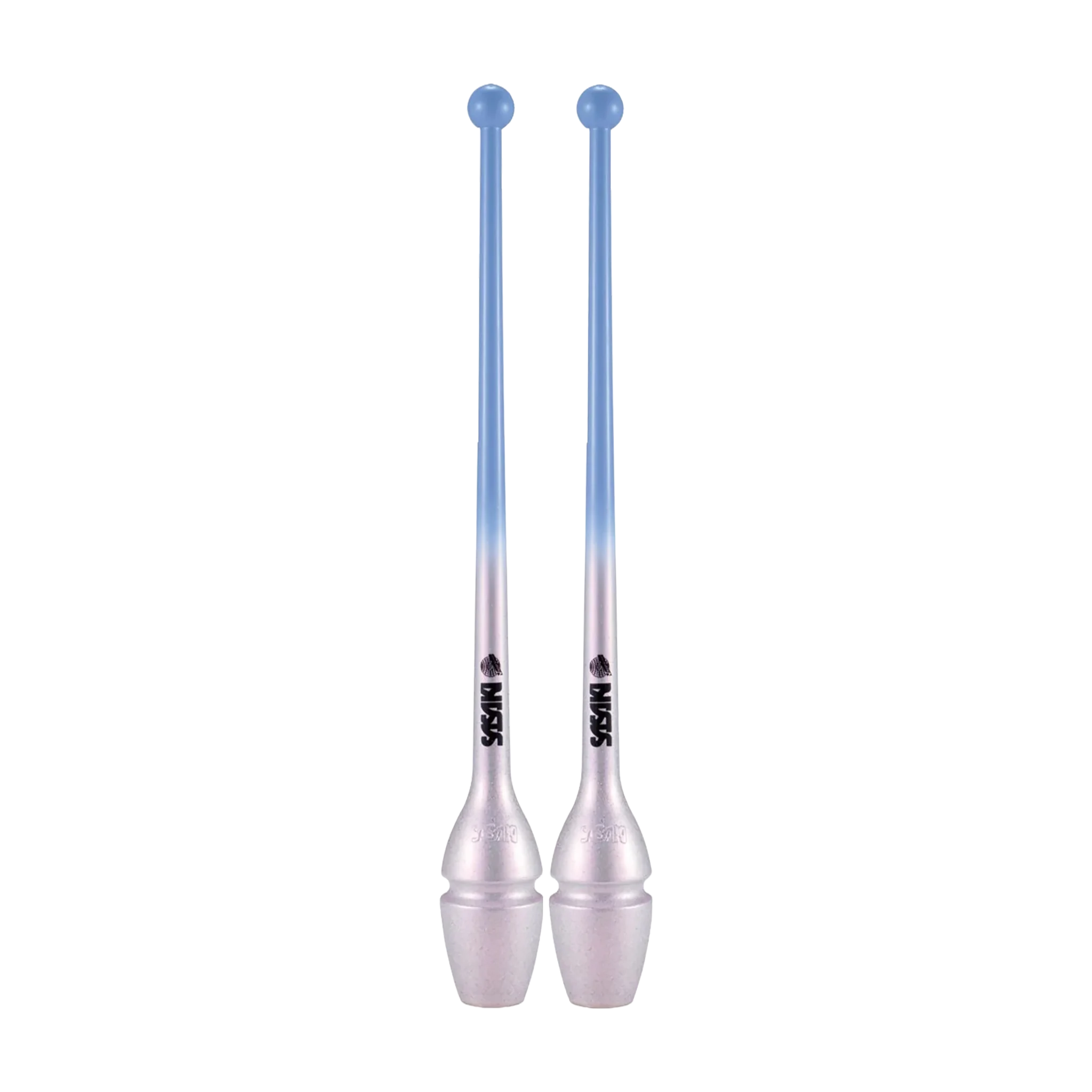 Sasaki Gradation Rubber Clubs rhythmic gymnastics clubs, 44 cm and 40.5 cm, Ice Blue x Ice Pink, ICBU x ICP, M-34GH-F and M-34JKGH-F - lanksti.lt